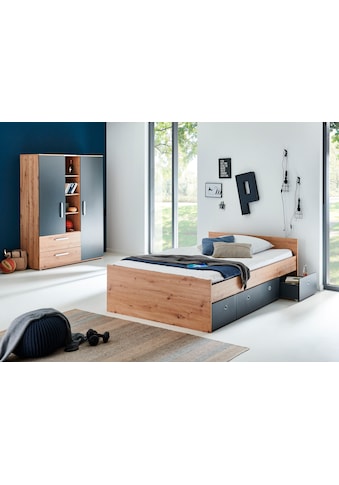 Jugendzimmer-Set »Alessio«, (Set, 3 St., Bett und Kleiderschrank)