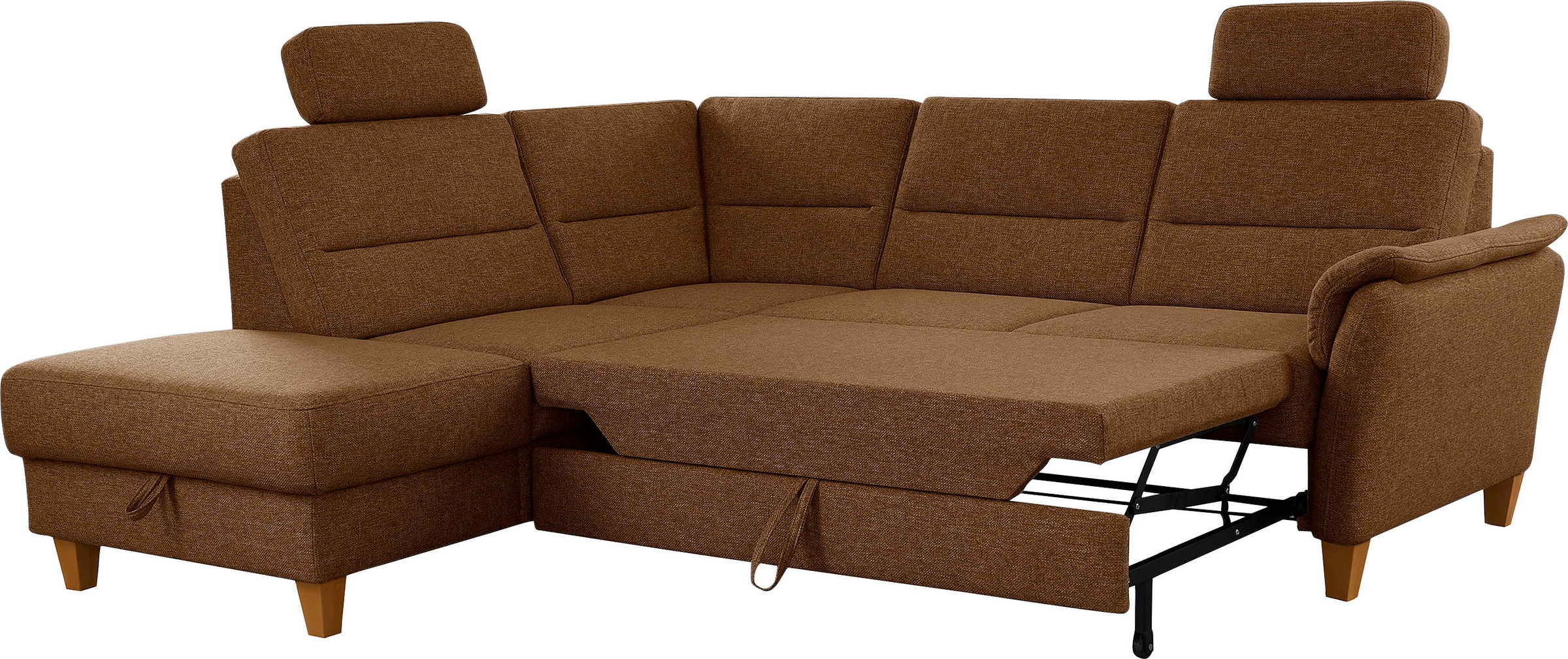 Home affaire Ecksofa »Palmera L-Form«, Federkern, wahlweise mit Bettfunktion und mit/ohne Stauraum
