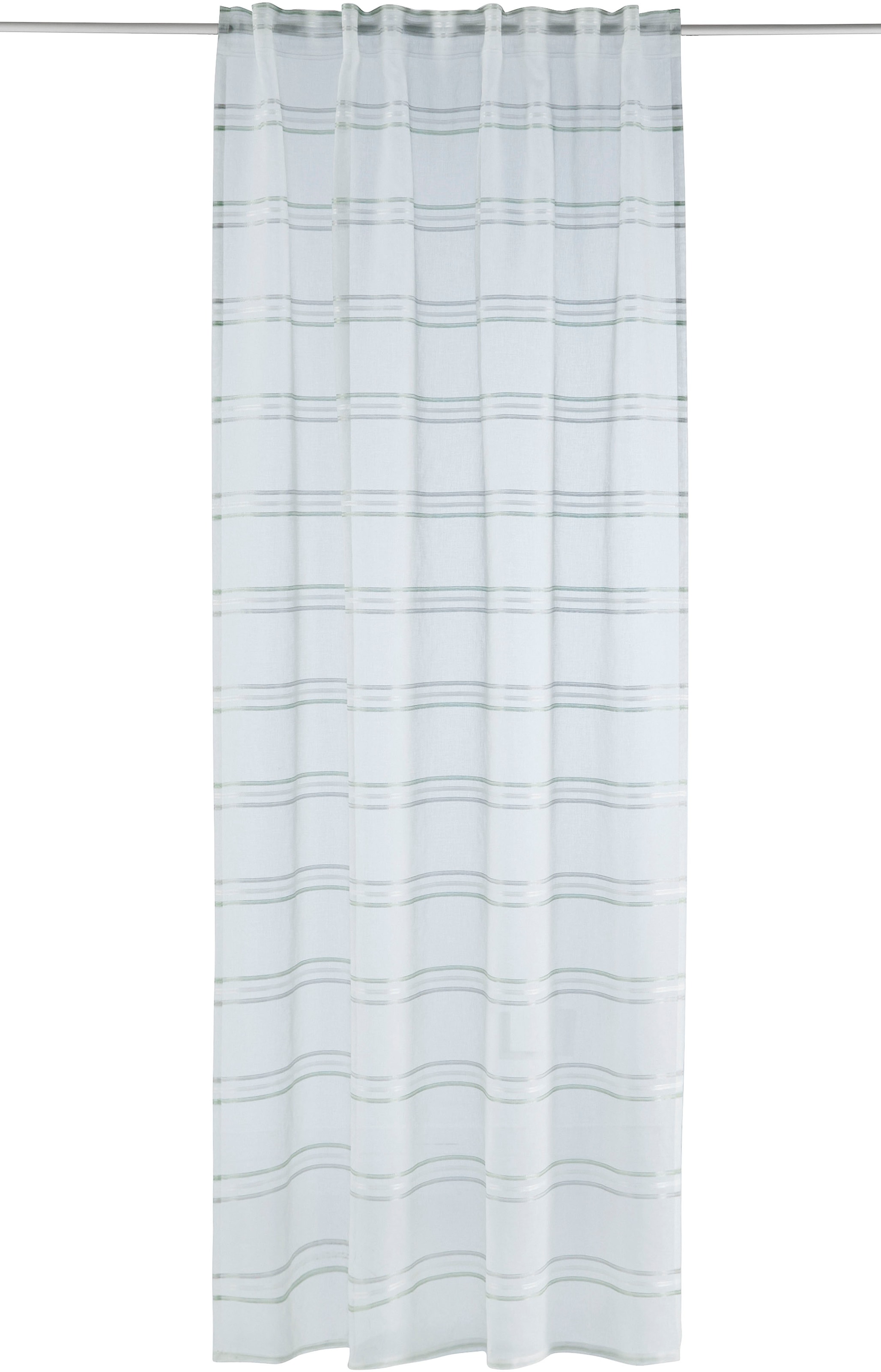 OTTO home Gardine »Sirii« Multifunktionsband 1 Stk. tlg. Halbtransparent, angenehme Haptik, mit Querstreifen, modern