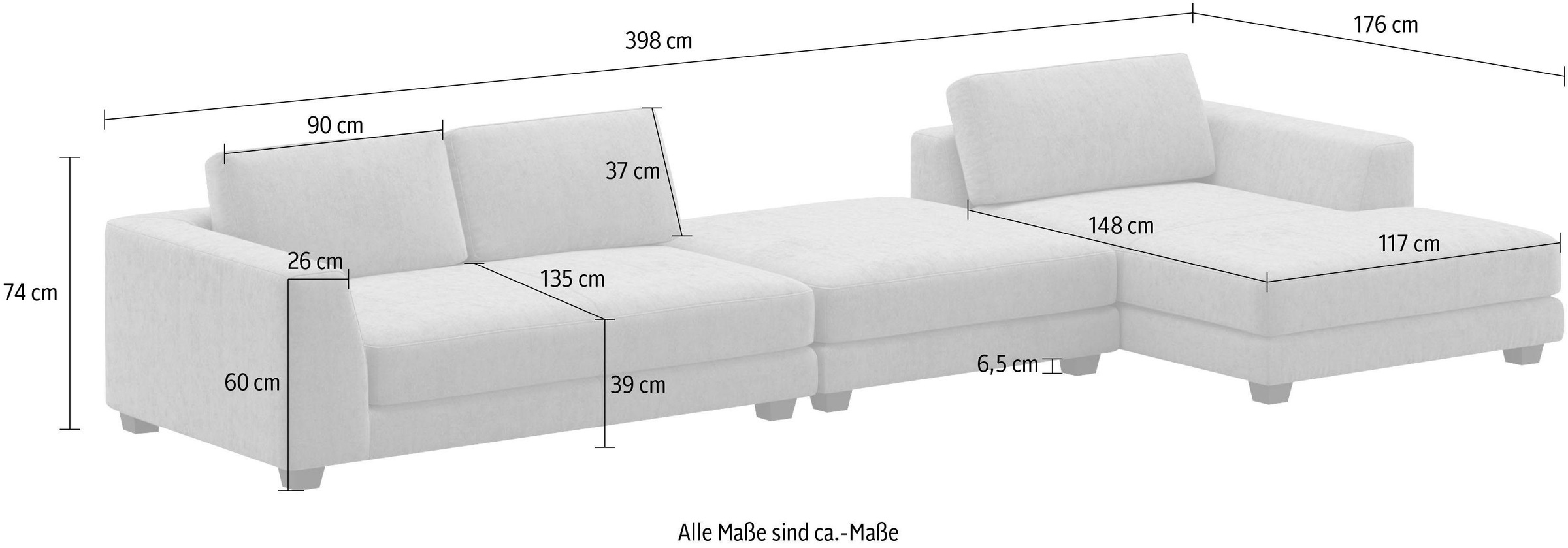 machalke® Ecksofa »atoll, L-Form«