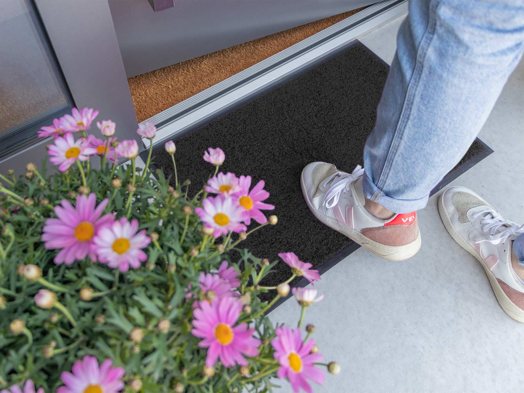 Primaflor-Ideen in Textil Fußmatte »CLEAN, Made in Belgium«, rechteckig, 8,5 mm Höhe, Schmutzfangmatte, große Farbauswahl, waschbar