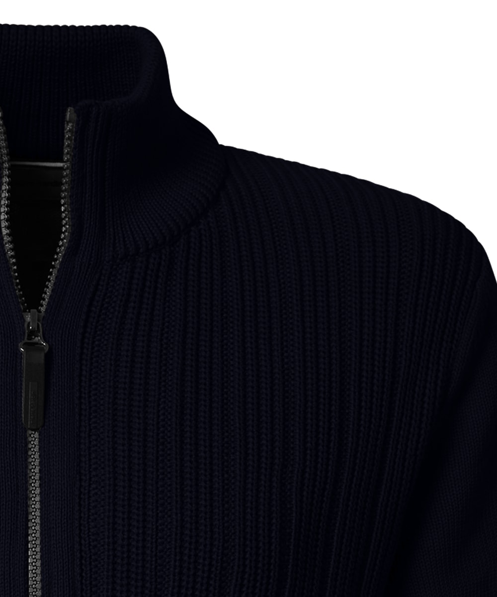 Pierre Cardin Strickjacke in gerippter Qualität