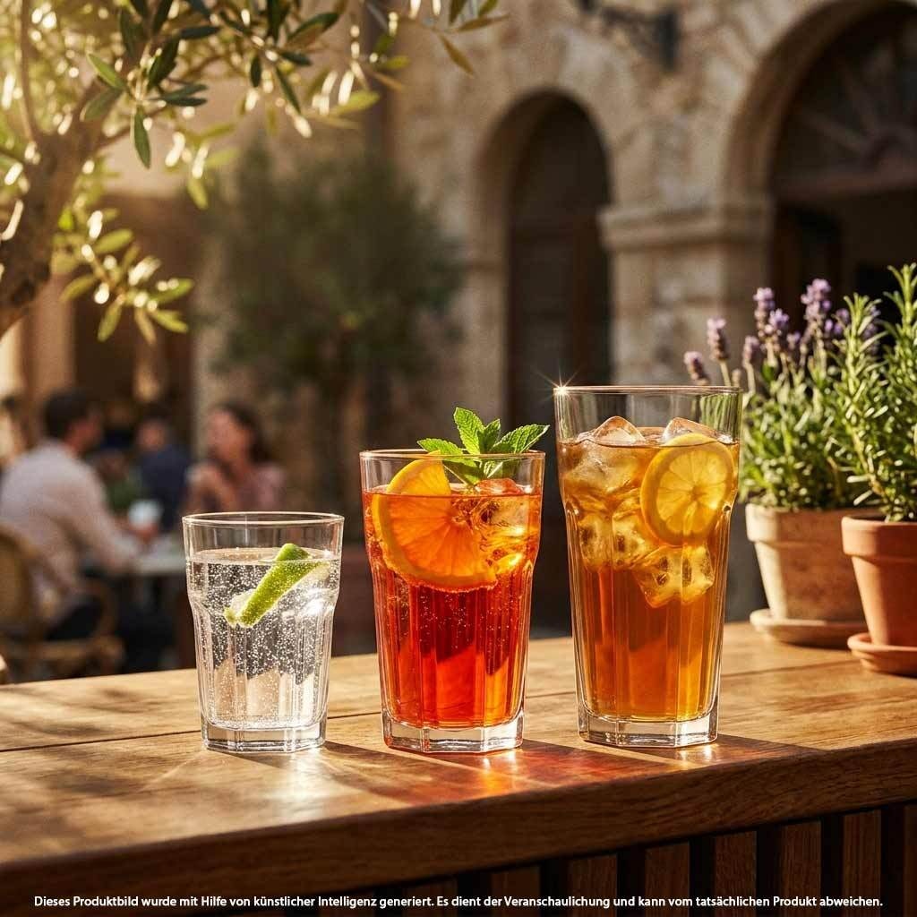 Pasabahce Longdrinkglas »Longdrinkgläser Casablanca 355 ml 120er Set transparent« Spülmaschinengeeignet, Stapelbar