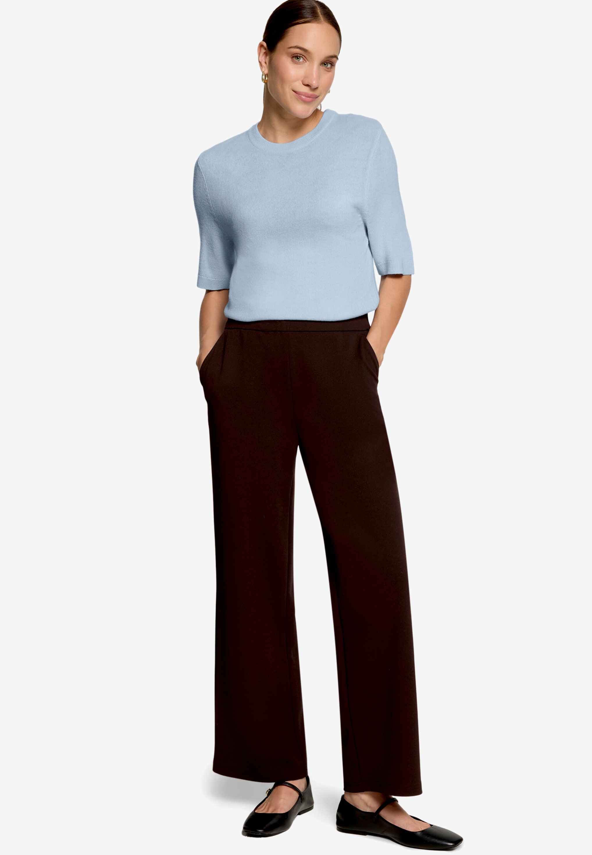 Zero Stoffhose  Casual-Hose mit weitem Bein Malou / Gummizug