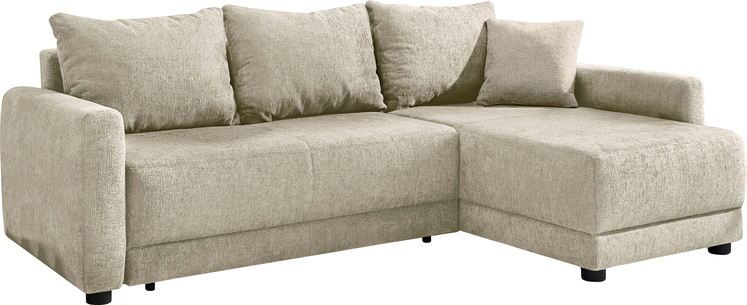 Jockenhöfer Gruppe Ecksofa »Venezia L-Form, B: 234 cm« mit Schlaffunktion, Bettkasten & Zierkissen