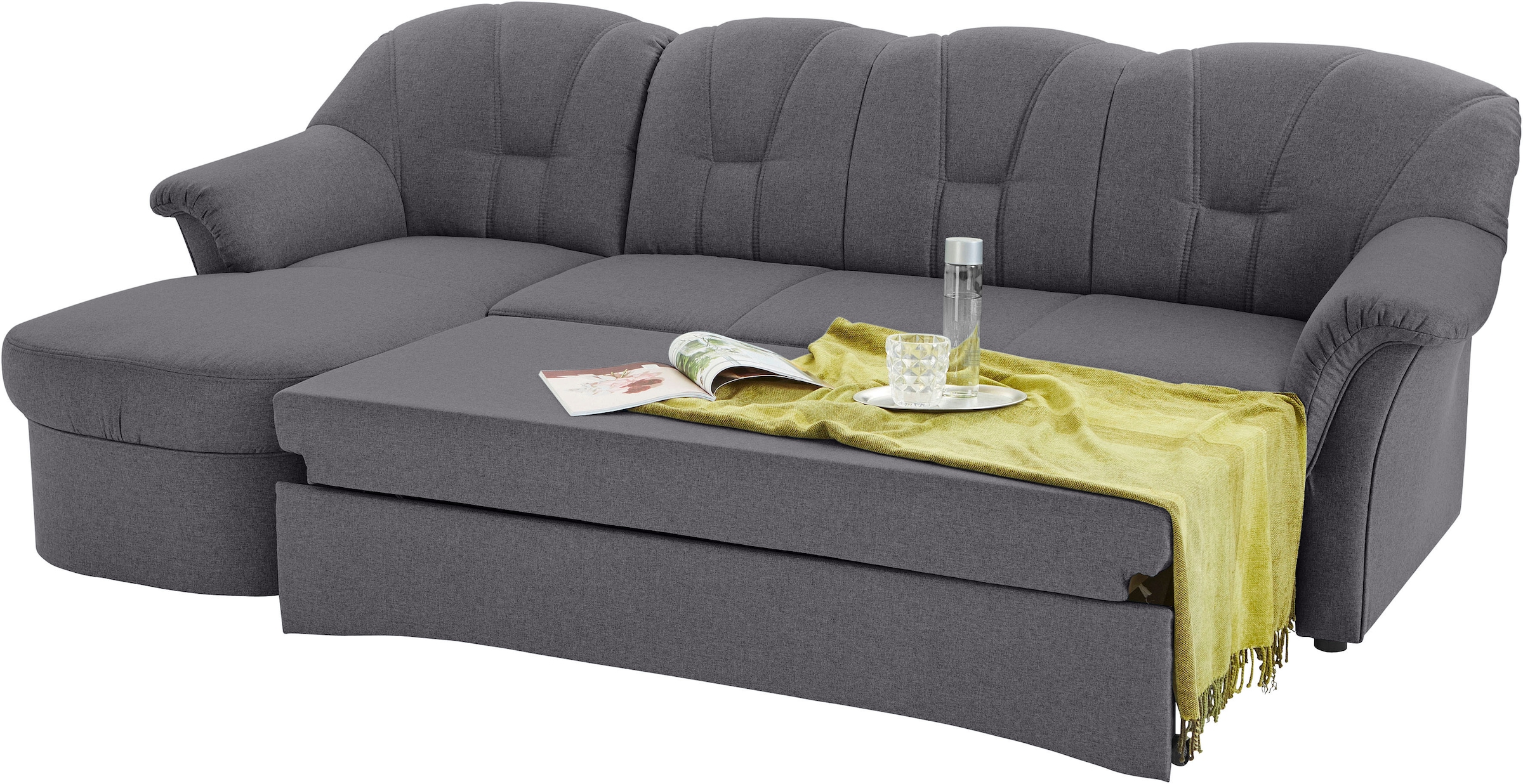 DOMO collection Ecksofa Papenburg L-Form, in großer Farbvielfalt, wahlweise mit Bettfunktion