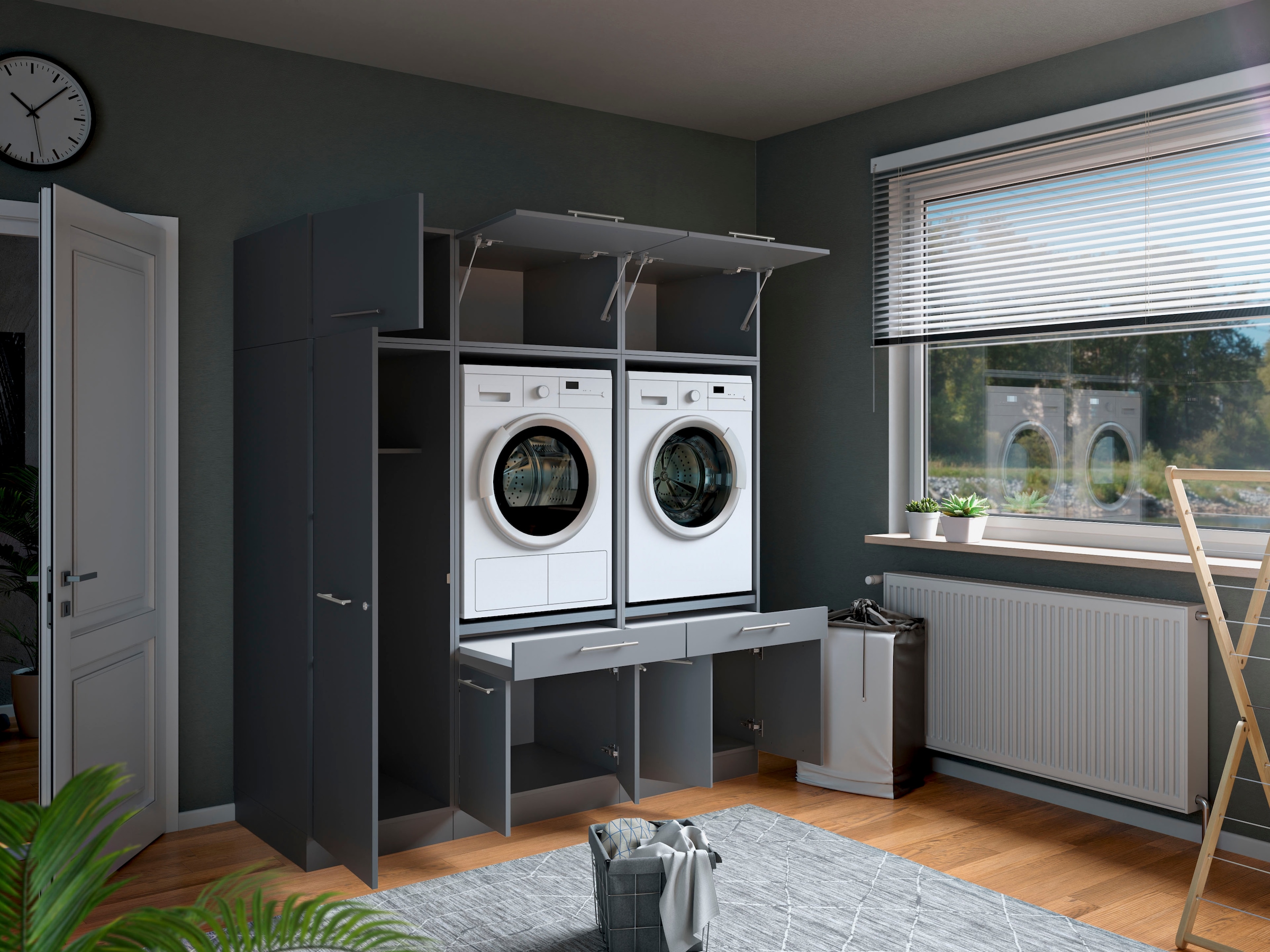 Laundreezy Mehrzweckschrank-Set »Laundreezy, 6-tlg. Mehrzweckschrank-Set B/H/T 186/200/68 cm« 6 Stk. tlg.