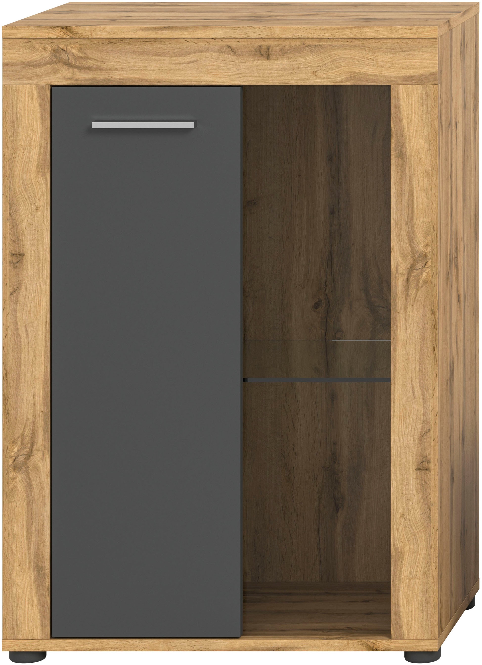 INOSIGN Vitrine »Aosta, Breite 60 cm, stehend oder hängend, in verschiedenen Farben«, Türanschlag wechselbar, 1 Glaseinlegeboden, Hängeeitrine, Standvitrine