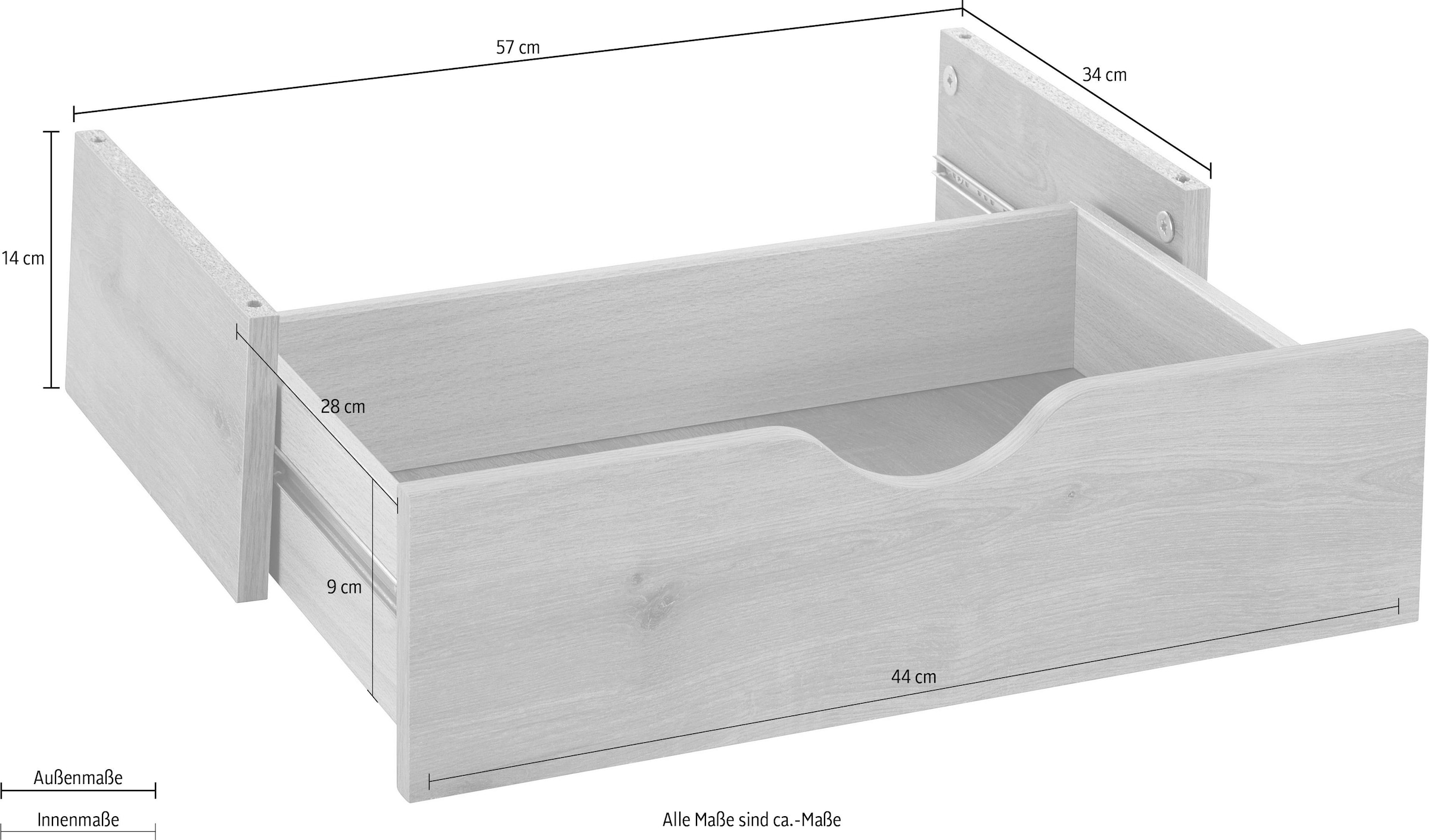 VOGL Möbelfabrik Schubkasten Innenschubkasten optional erhältlich