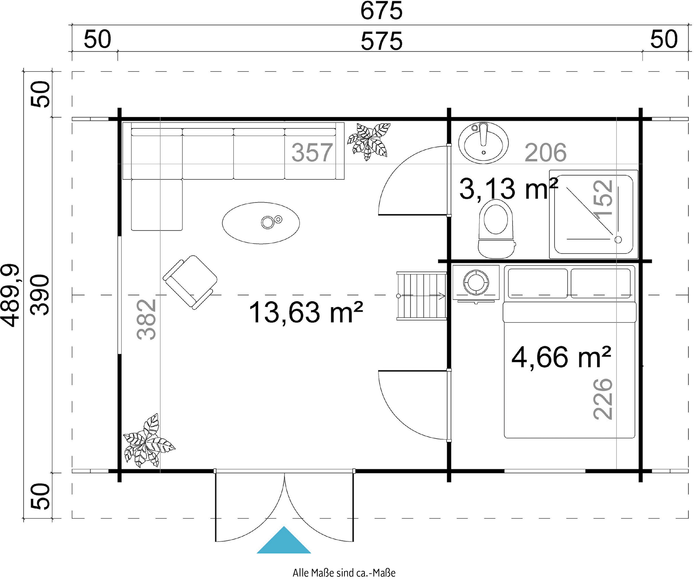 LASITA MAJA Gartenhaus »CAROLINE«, (Set, inkl. Fußbodenbretter zum Verlegen)