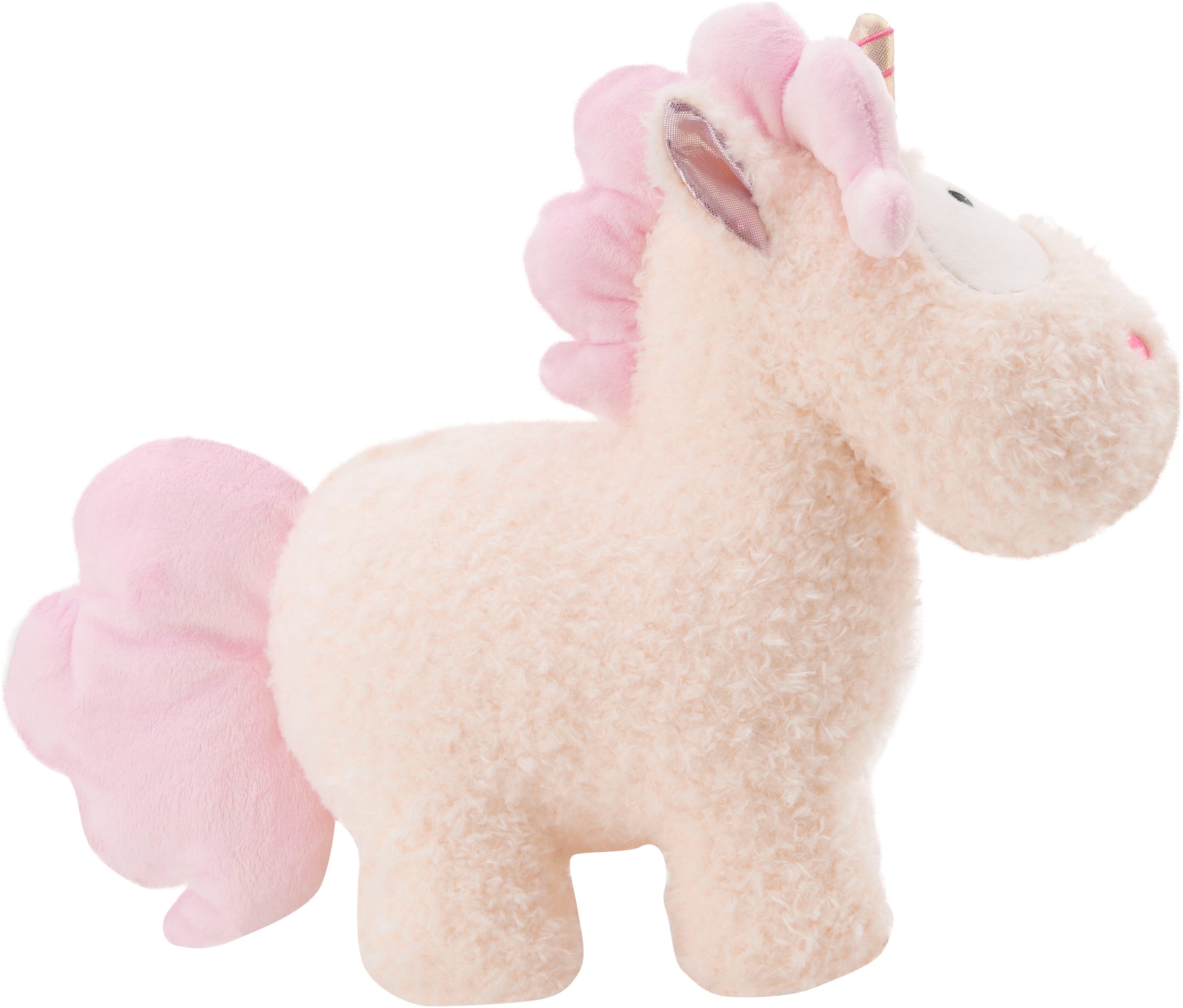 Nici Kuscheltier »Theodor & Friends, Einhorn Creamy Pink stehend 45cm GREEN«