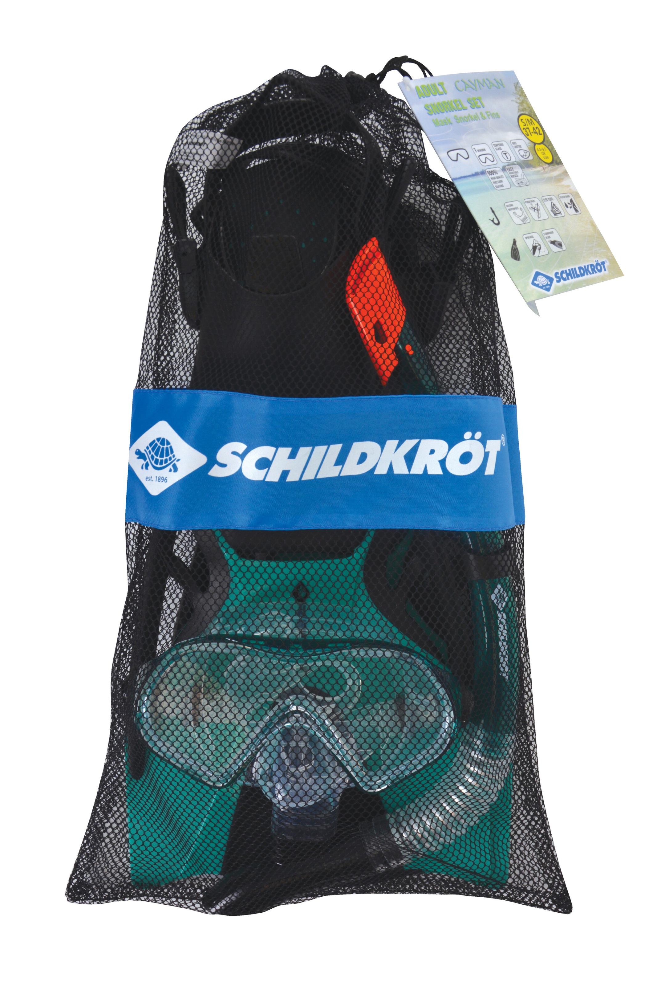 Schildkröt Tauchset »Schildkröt Schnorchel Set CAYMAN türkis - 3-teilig«