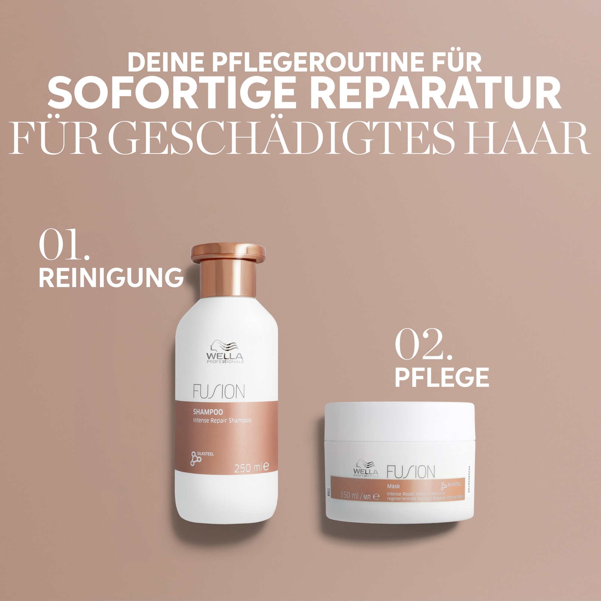 Wella Professionals Haarshampoo »Fusion Shampoo« bessere Kämmbarkeit, reparierend und schützend, ohne Mikroplastik