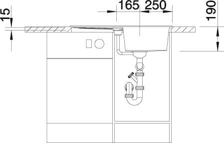 Blanco Granitspüle »METRA 45 S« aus SILGRANIT®