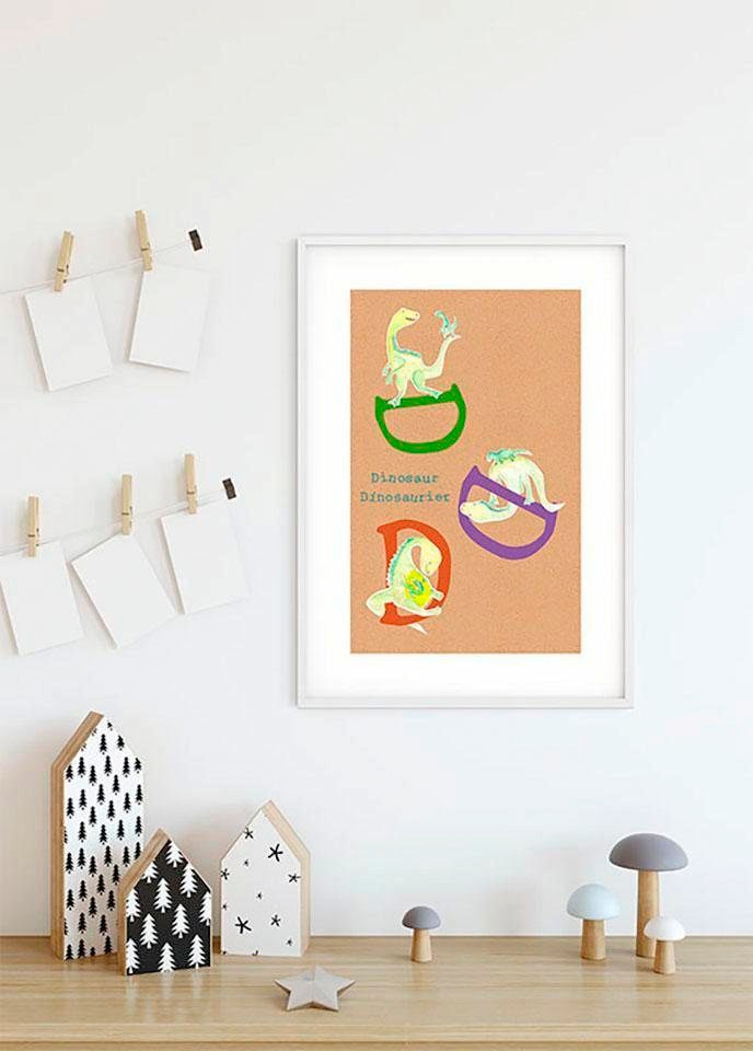 Komar Bild »ABC Animal D«, Buchstaben, (1 St.), Wandbild zur Dekoration - ohne Rahmen
