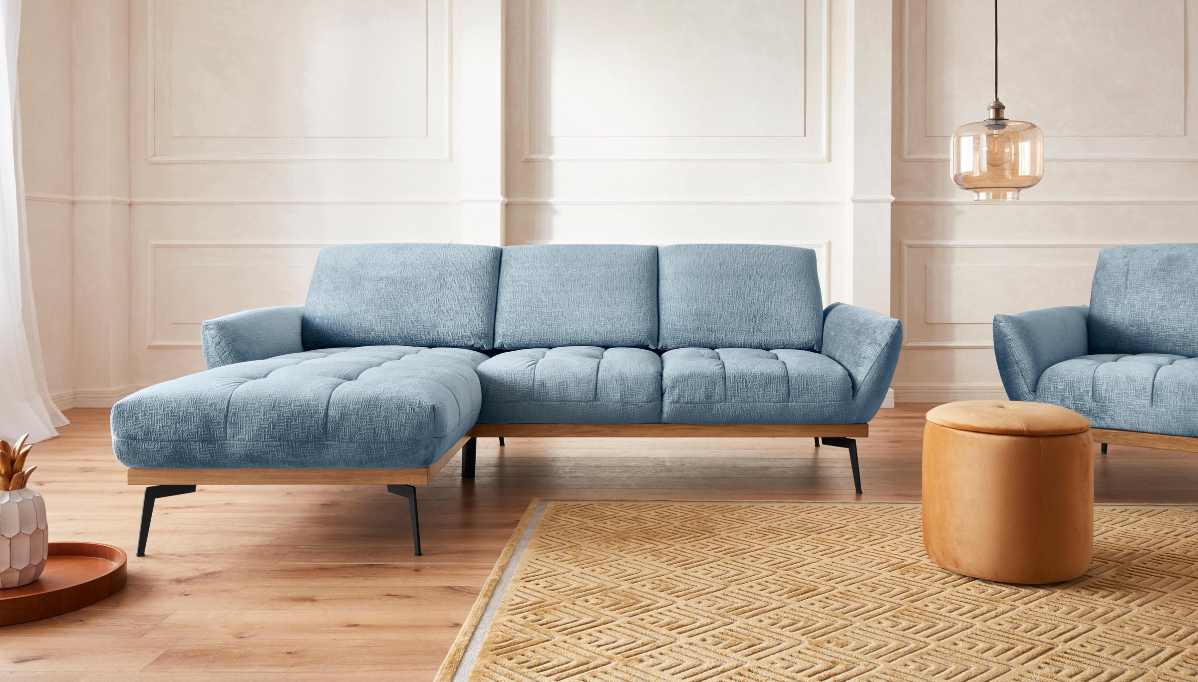 Guido Maria Kretschmer Home&Living Ecksofa »Palíc, inkl. Rückenverstellung, bequem, elegant, Breite 245cm, L-Form«