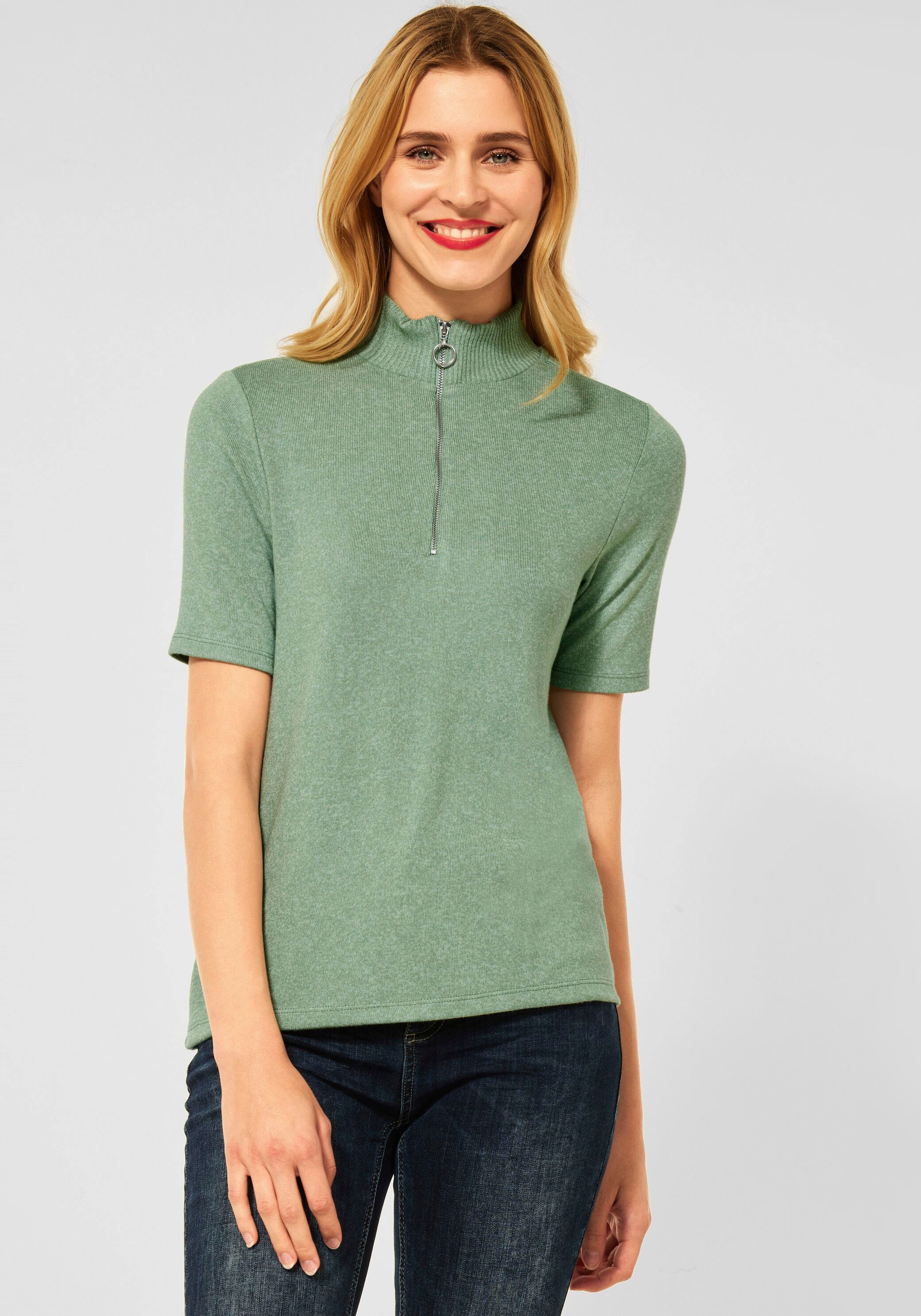 STREET ONE Kurzarmshirt, in Melange Optik kaufen
