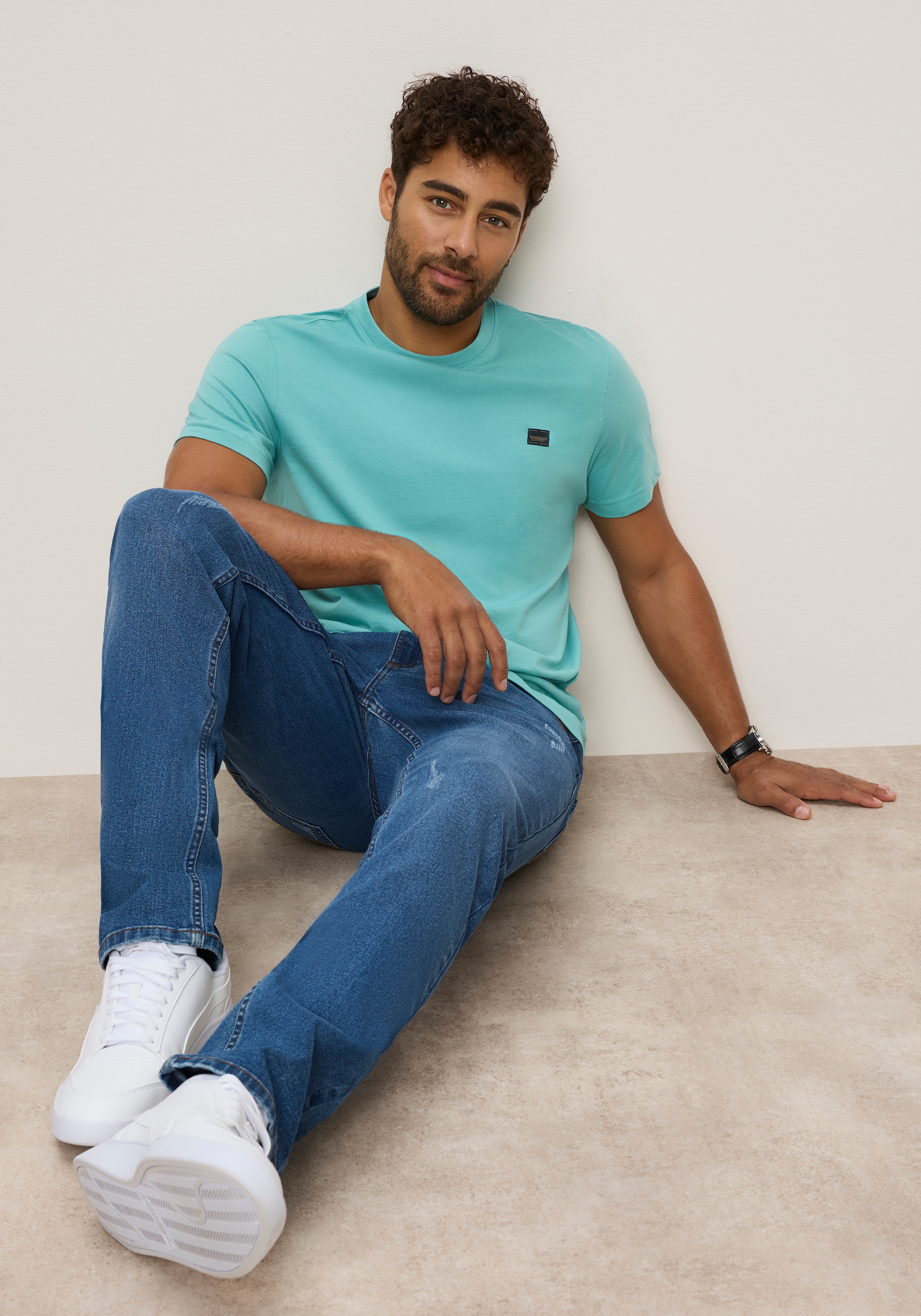 Bruno Banani T-Shirt »Doppelpack« Set, 2 Komfortable modern Basic-Shirts im praktischen 2er-Pack