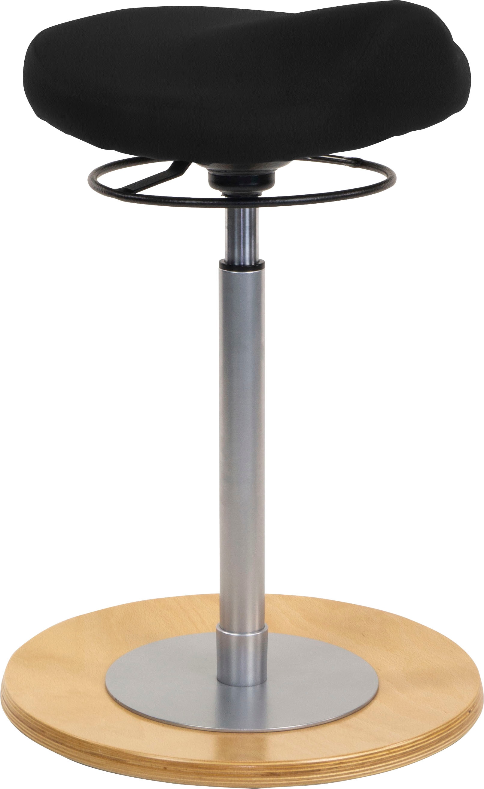 Mayer Sitzmöbel, Sitzhocker »1101« 1 Stk. tlg. Pendelhocker mit ergonomisch geformtem Komfortsitz 1101, Brillantschwarz, 100% Polyesterstrick mit 