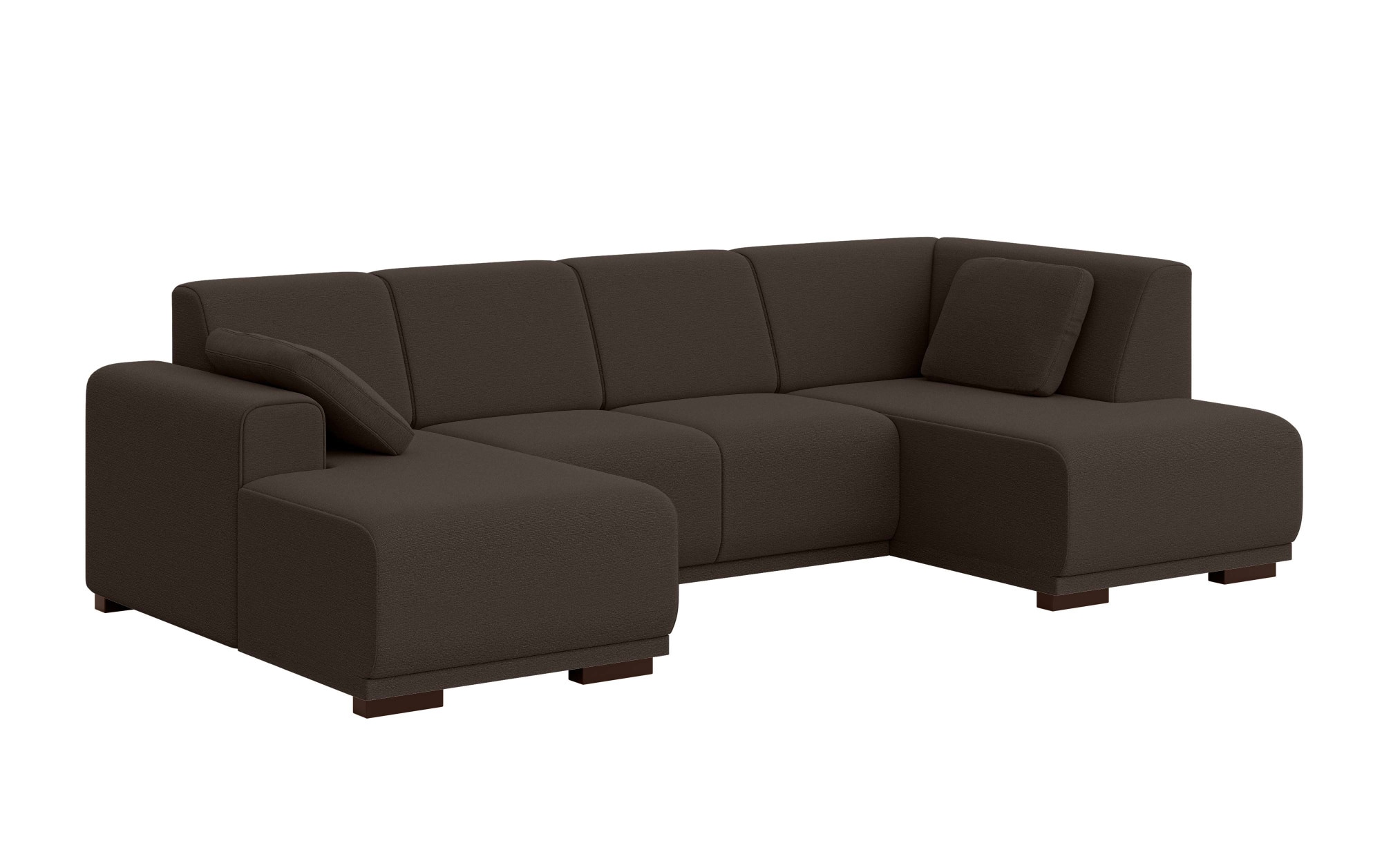 Home affaire Wohnlandschaft »BORNHOLM U-Form mit Recamiere rechts/links, B/T/H: 300/162/85 cm« U-Form mit Wellenunterfederung, Recamiere rechts oder links bestellbar