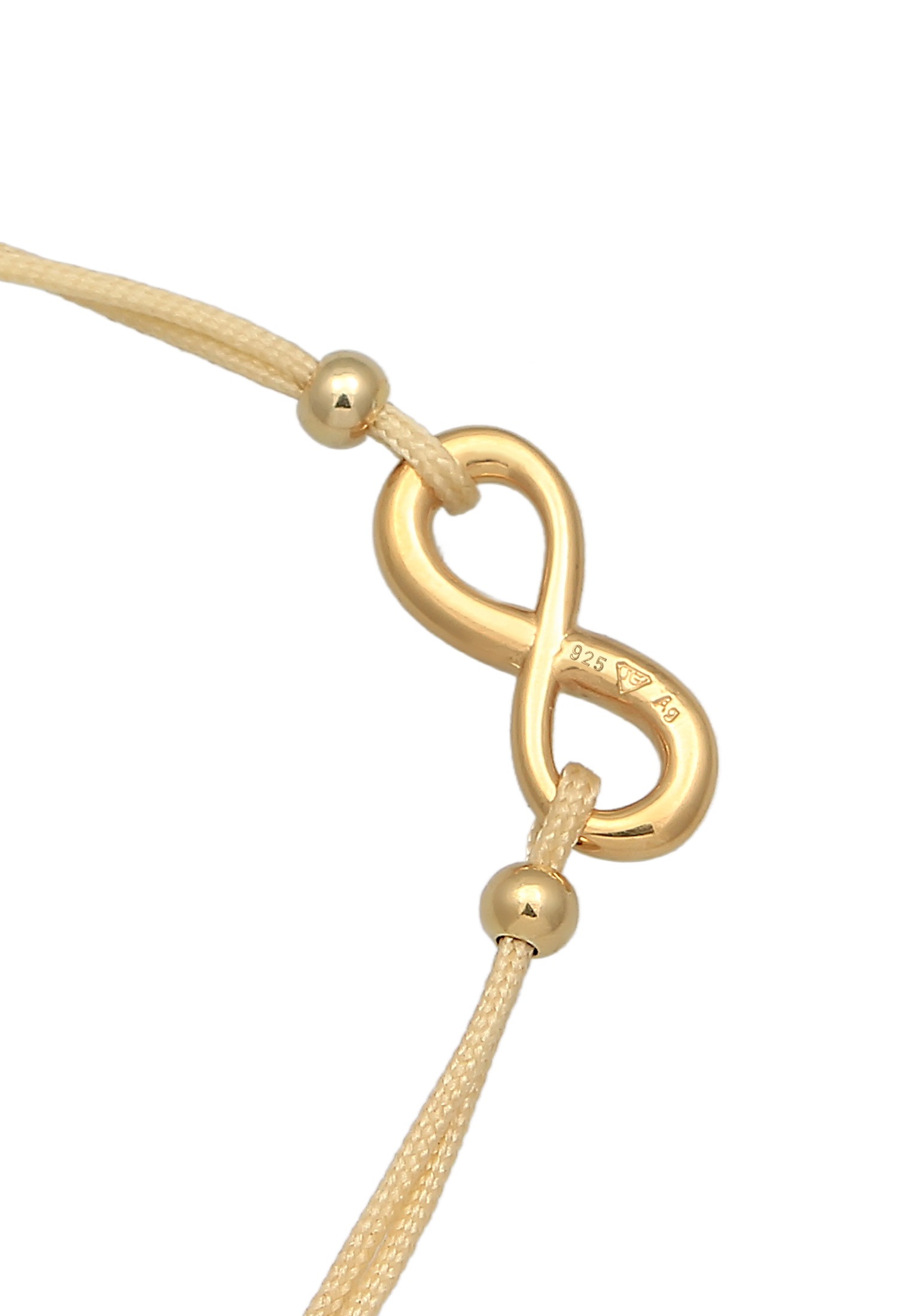 Elli Armkette »Armband Infinity Unendlichkeit Symbol Nylon 925 Silber«