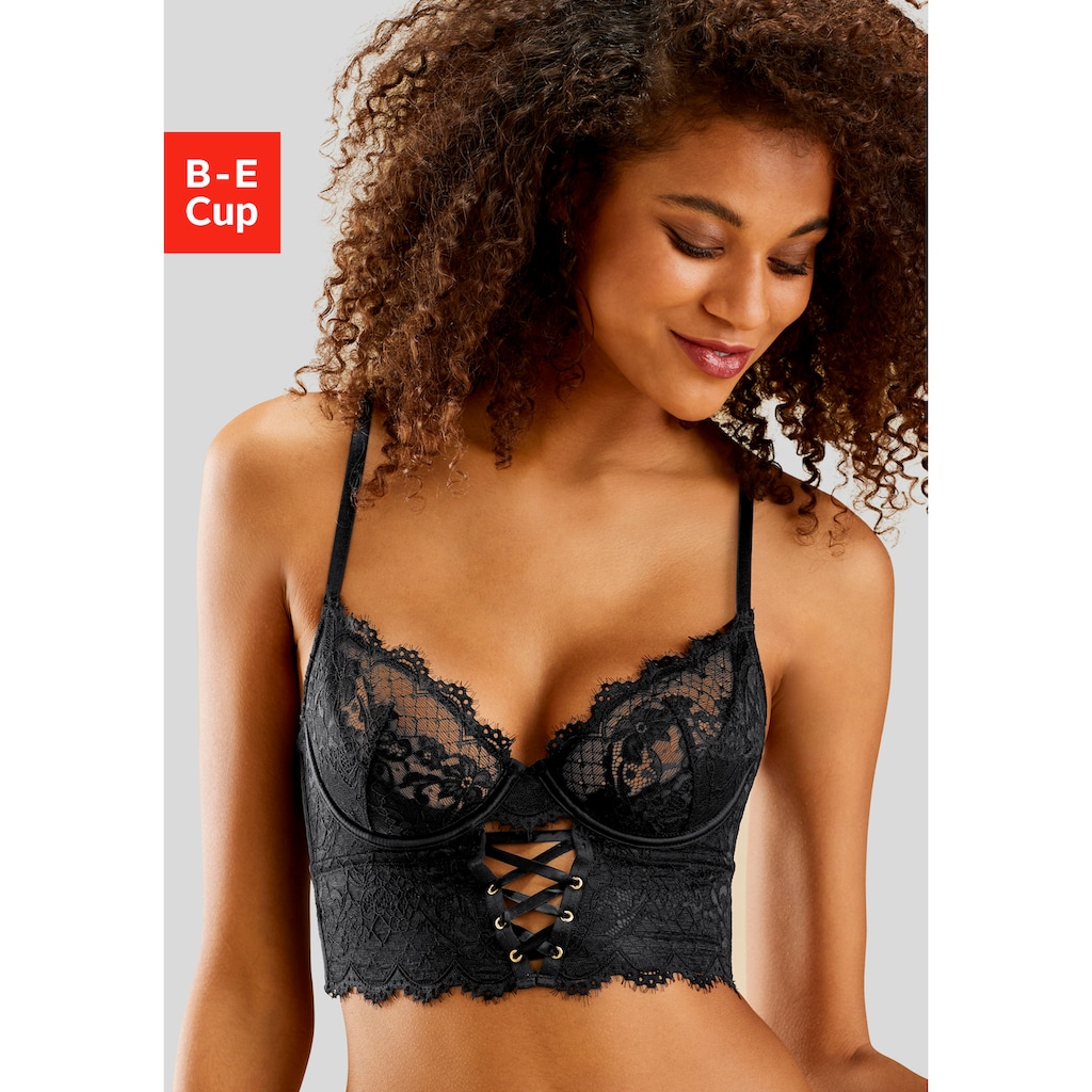 petite fleur gold Longline-BH mit aufregender Schnürung und Spitze PN10334 petite fleur gold Longline-BH mit aufregender Schnürung und Spitze PN10334