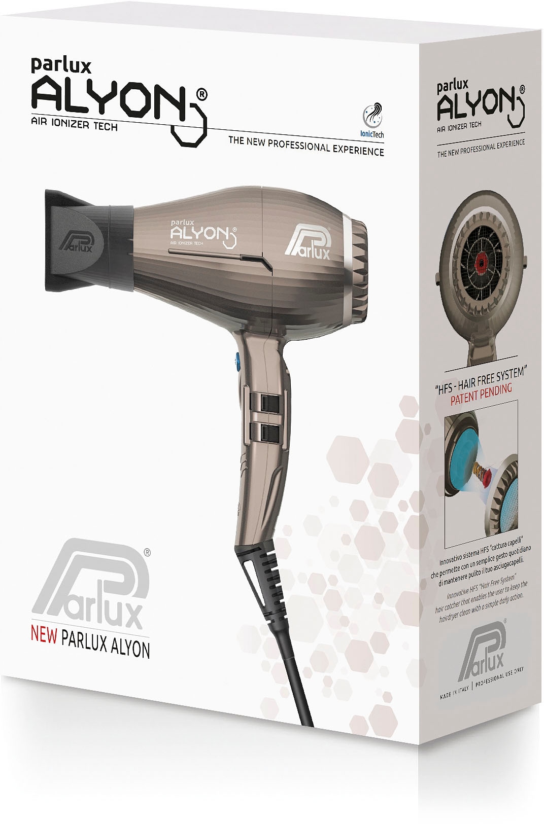 Parlux Haartrockner »Parlux Alyon Ionic«, 2250 W, Patentiertes  Reinigungssystem HFS (Hair Free System) mit 3 Jahren XXL Garantie | Föhn