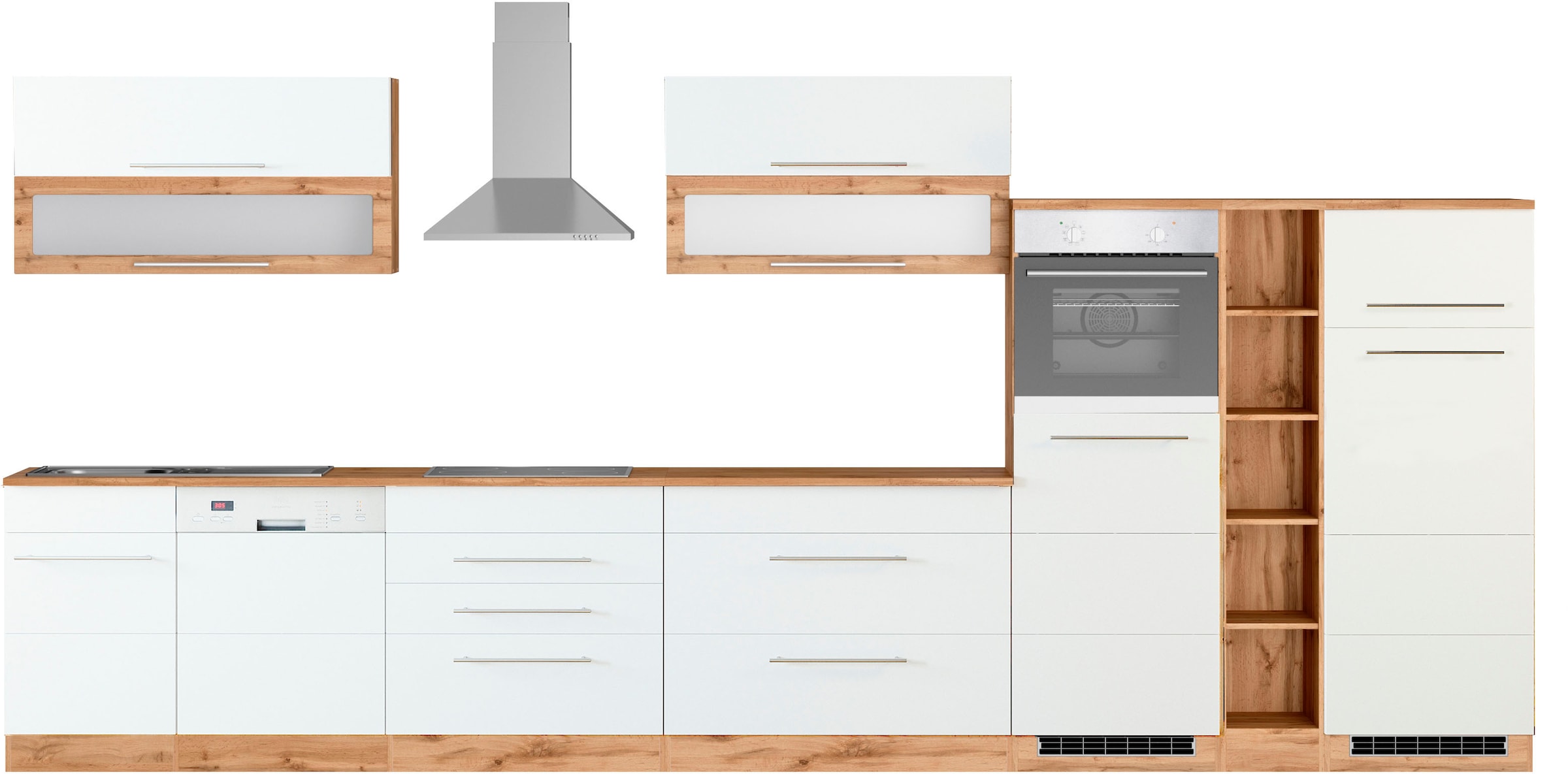 KOCHSTATION Küchenzeile »KS-Wien« Breite 440 cm, wahlweise mit E-Geräten