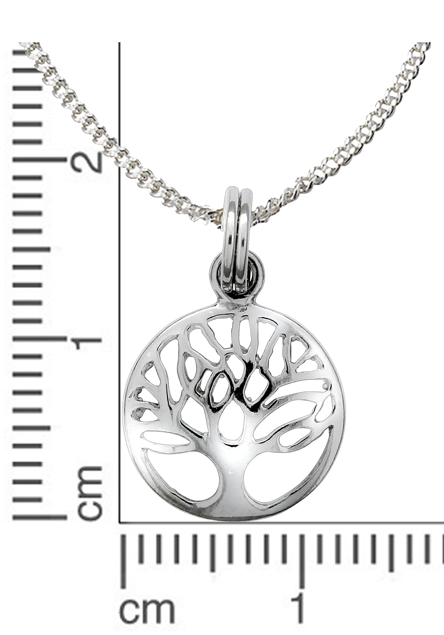 Firetti Kette mit Anhänger »Schmuck Geschenk Silber 925 Halsschmuck Halskette Panzerkette Baum«