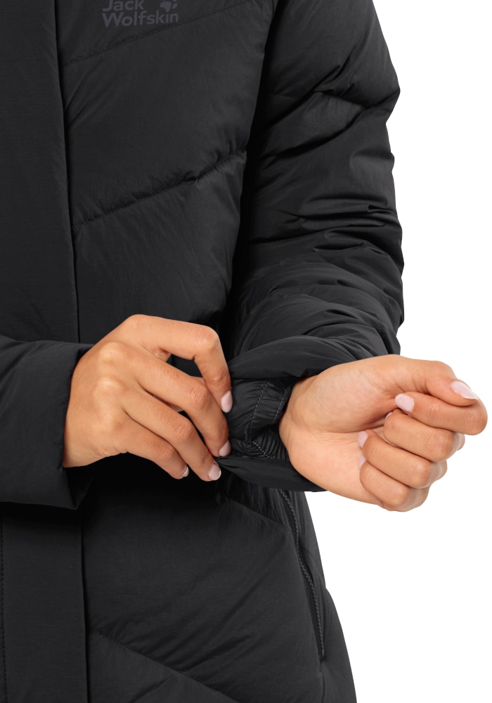 Jack Wolfskin Daunenmantel »MARIENPLATZ COAT W RDS« Daunenmantel, warm, winddicht und wasserabweisend