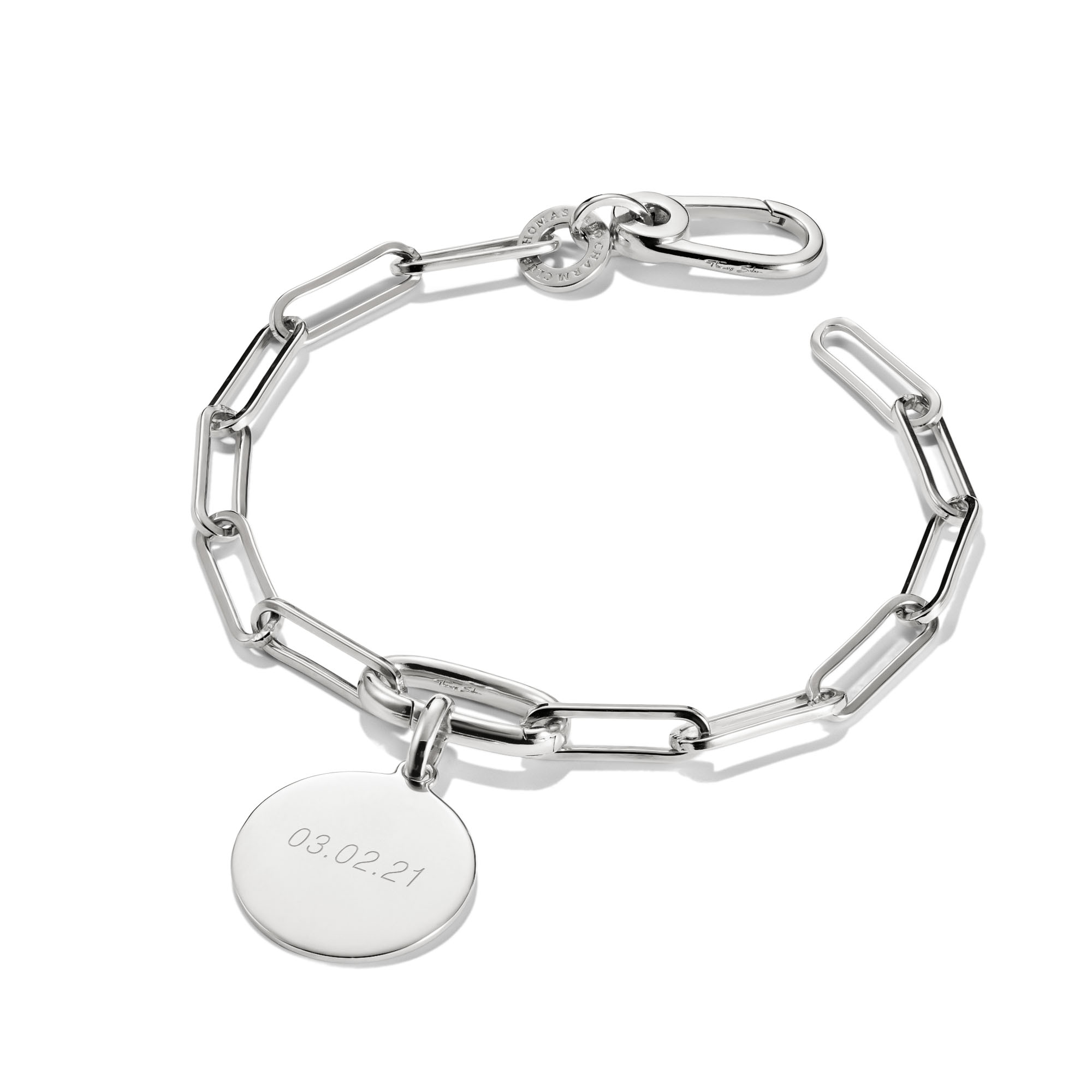 THOMAS SABO Charm-Armband »Charm Club Connect: Paperclip mit einem Connect Link«