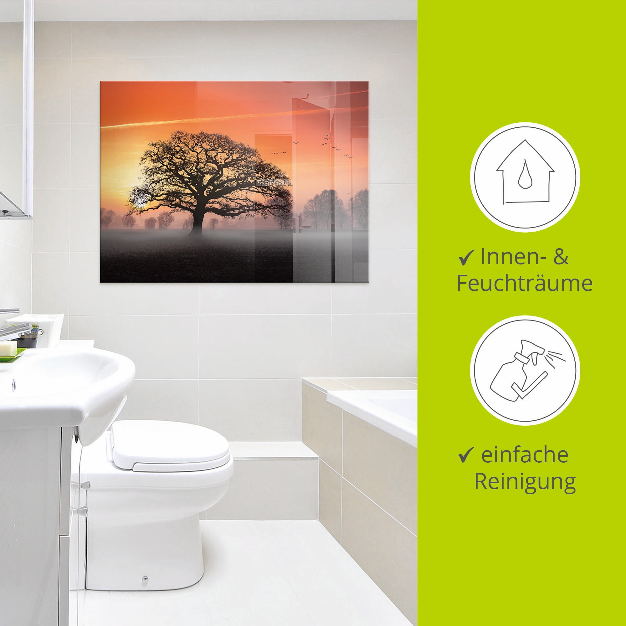 Artland Glasbild »Filigran und mehr...« Bäume 1 Stk. tlg. in verschiedenen Größen