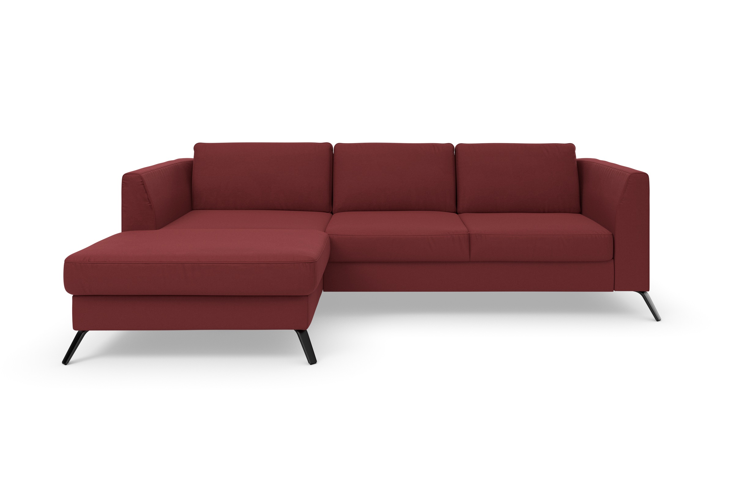 sit&more Ecksofa »Olsen L-Form«, inklusive Sitztiefenverstellung, wahlweise mit Bettfunktion, 15cm hoch
