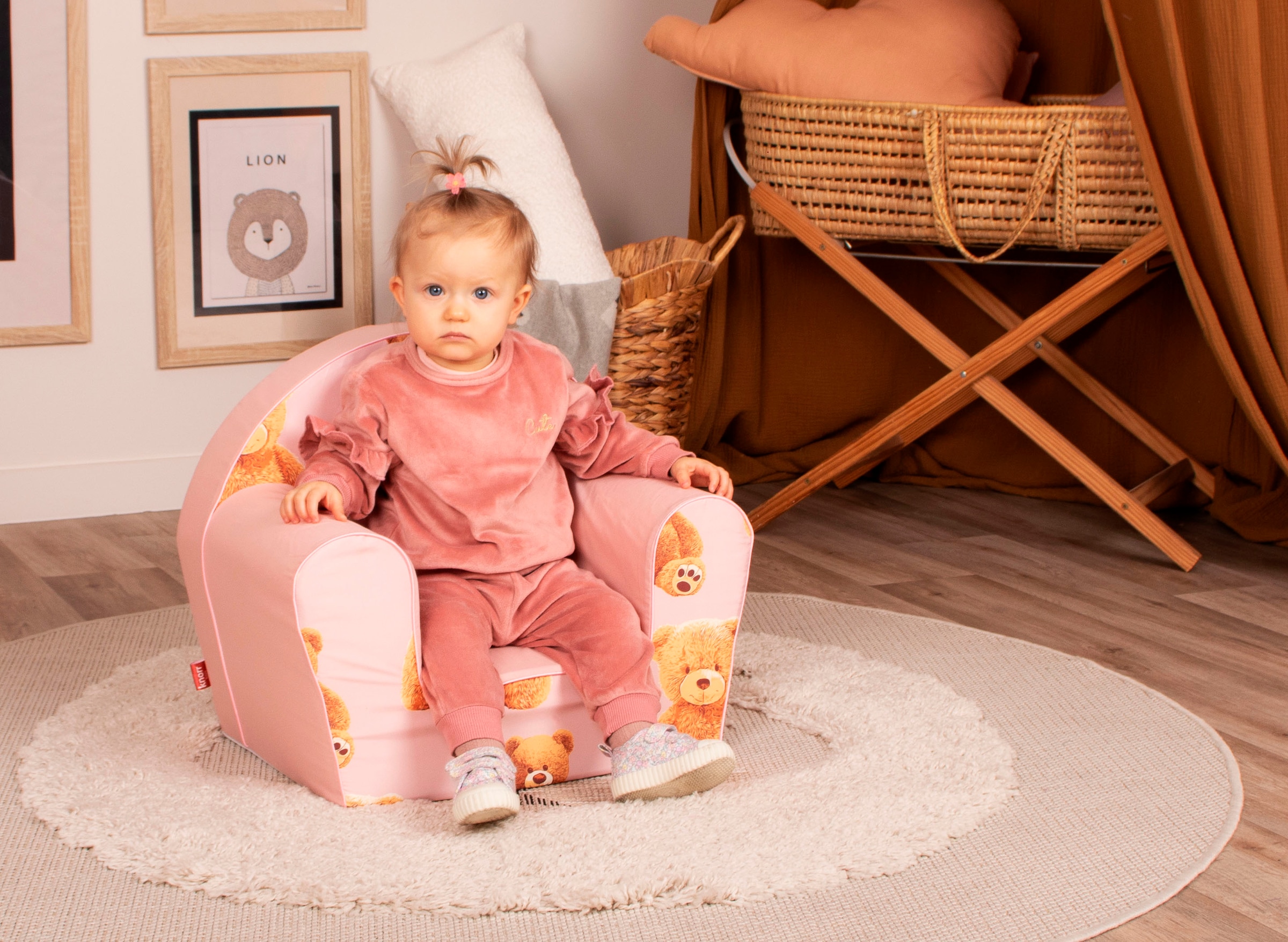 Knorrtoys® Sessel »Teddy pink«, für Kinder; Made in Europe
