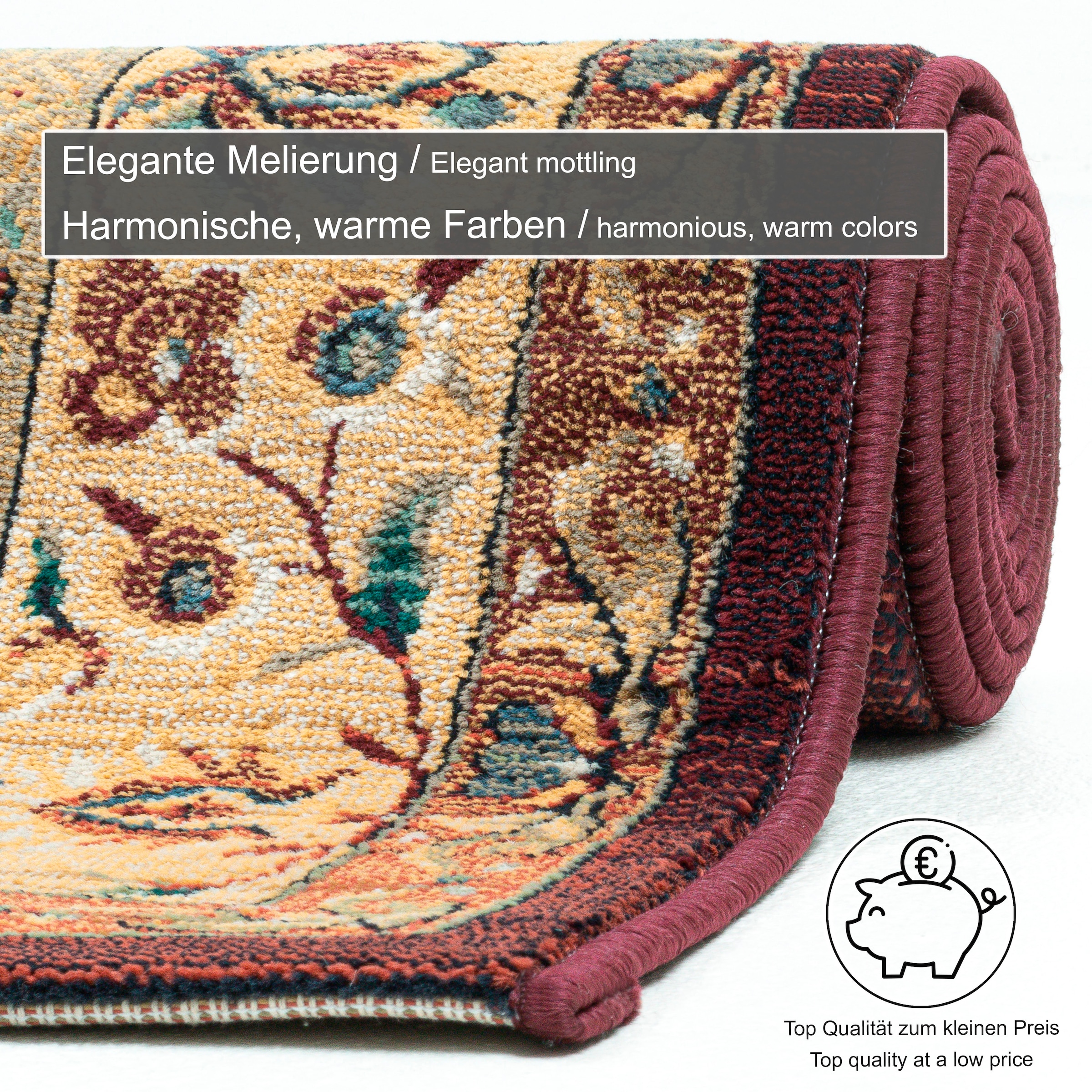 THEKO Teppich »Gabiro 208« rechteckig 10 mm Höhe Orient-Optik, ideal im Wohnzimmer & Schlafzimmer