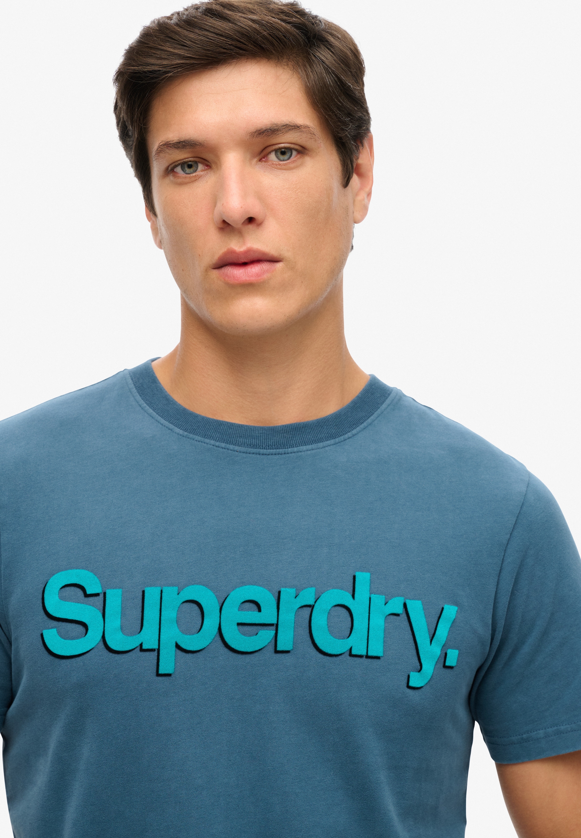 Superdry Rundhalsshirt »CLASSIC CORE LOGO SHADOW TEE«