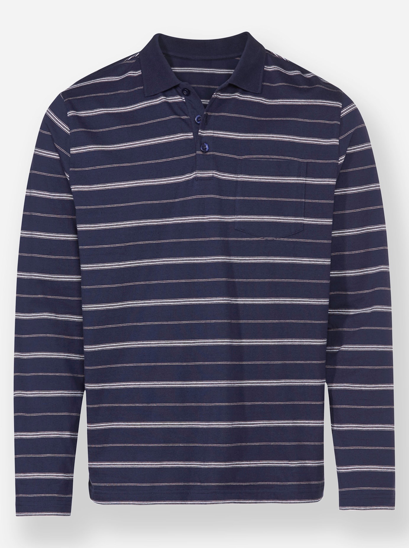 Marco Donati Poloshirt »Langarm-Poloshirt«, (1 tlg.)