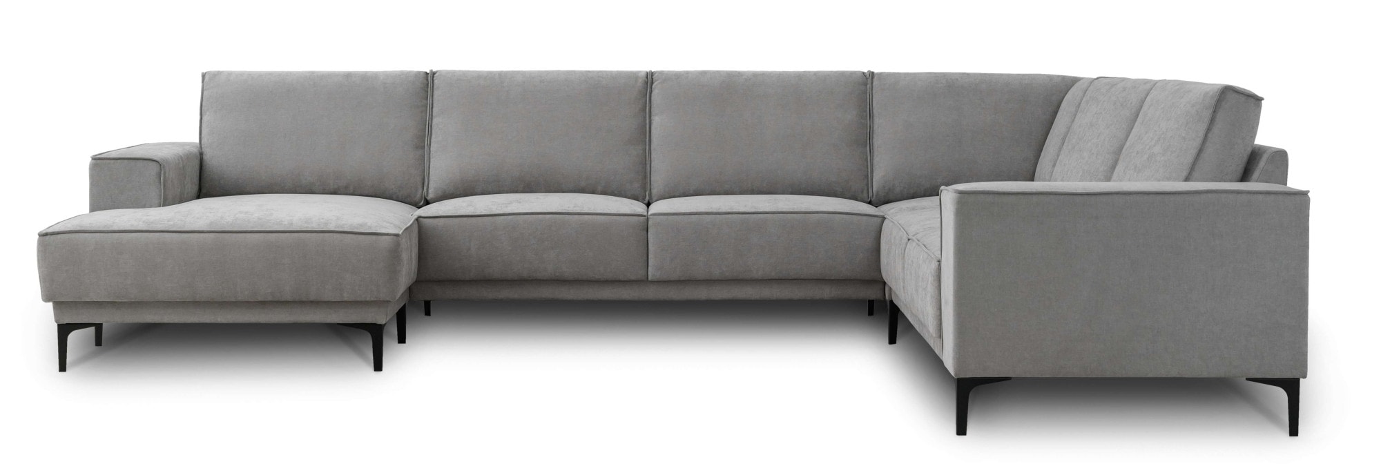 OTTO home Wohnlandschaft »OLAND U-Form, XXL, B: 342 cm, Skandi-Design« Skandi-Design in Struktur, Flachgewebe, Luxus-Microfaser, Boucle
