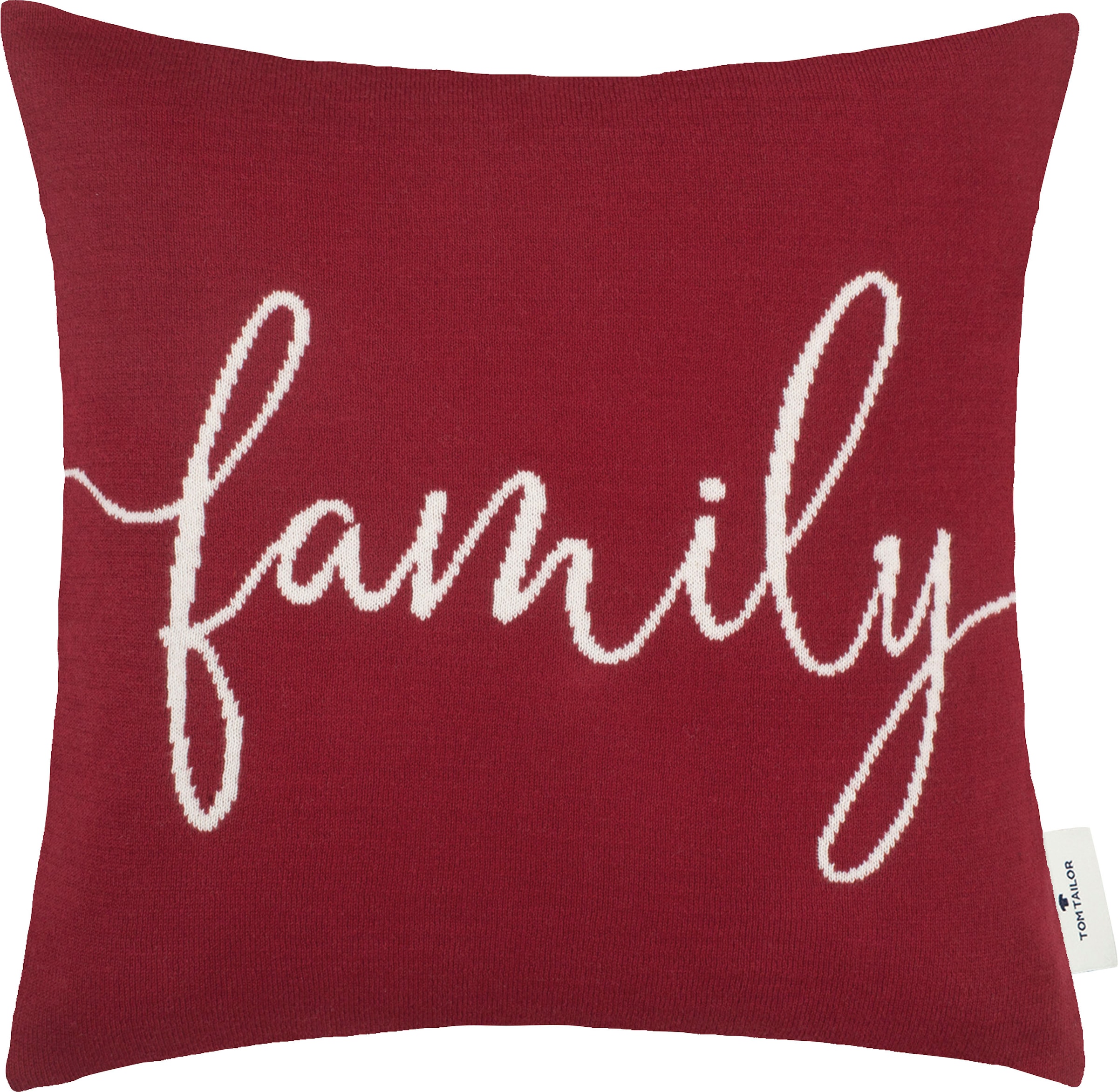 TOM TAILOR HOME Dekokissen »Family«, Füllung, online 1 Kissenhülle hochwertiger Stück Baumwolle, kaufen aus ohne