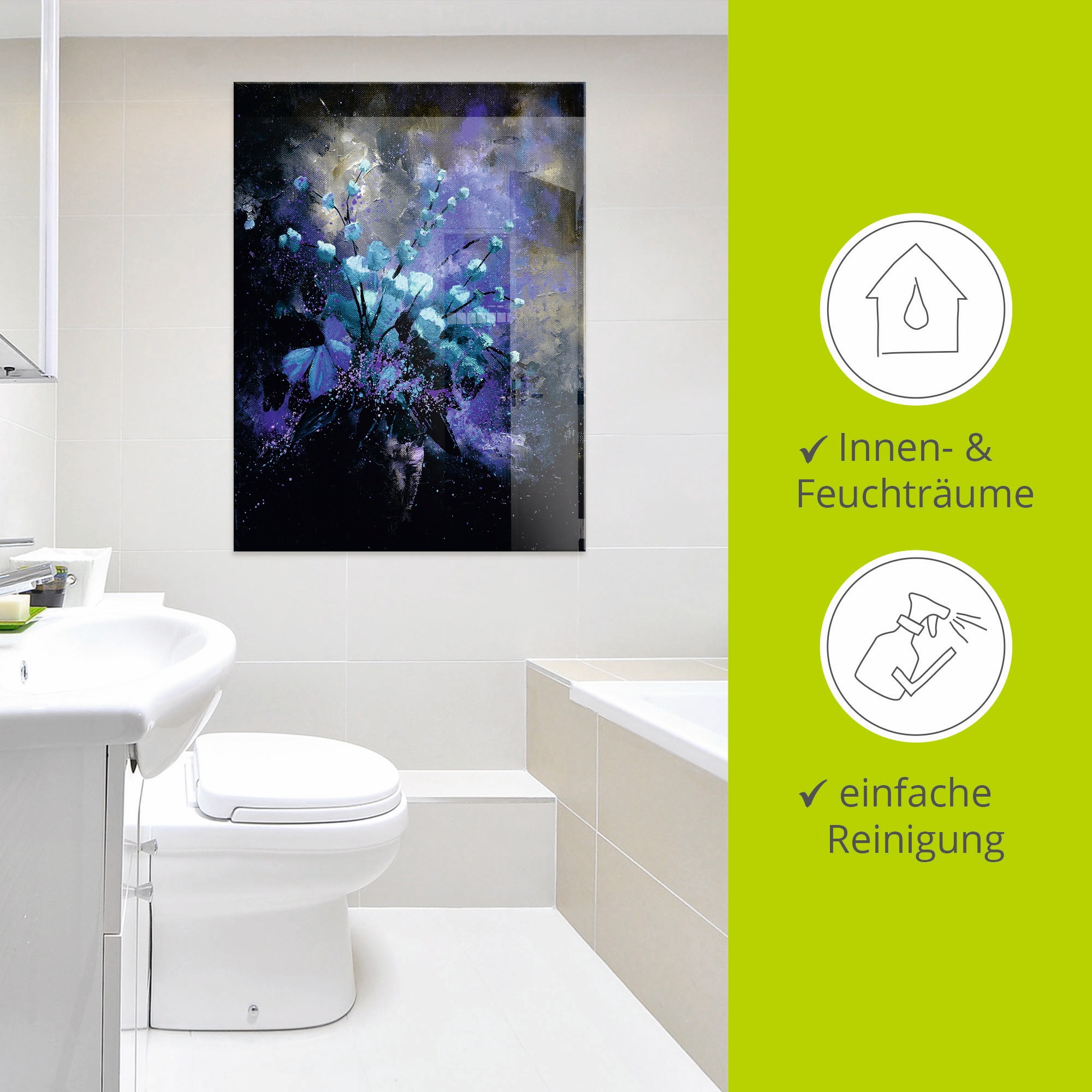 Artland Glasbild »Stillleben Blumen II«, Arrangements, (1 St.), in verschiedenen Größen