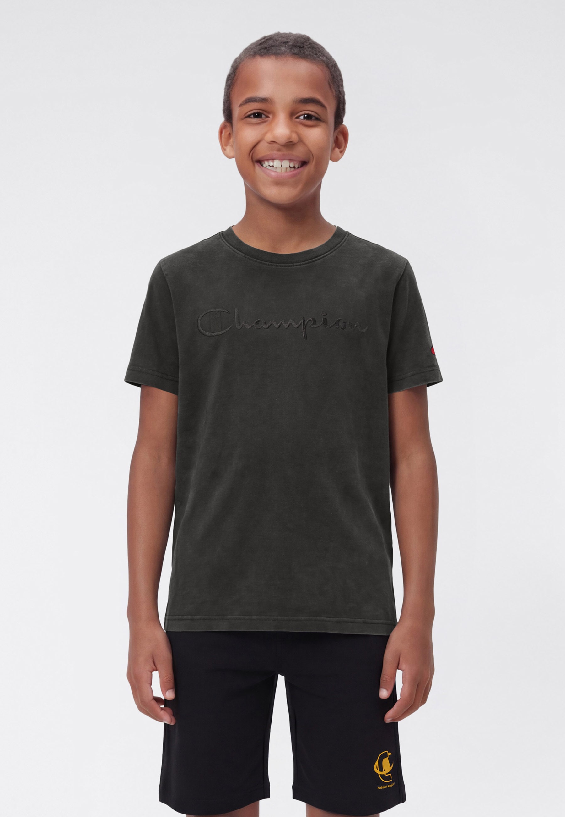 Champion T-Shirt »ICONS TONAL Crewneck T-Shirt with Large Logo« Kurzarm, für Sportmode und Freizeit, mit Rundhalsausschnitt