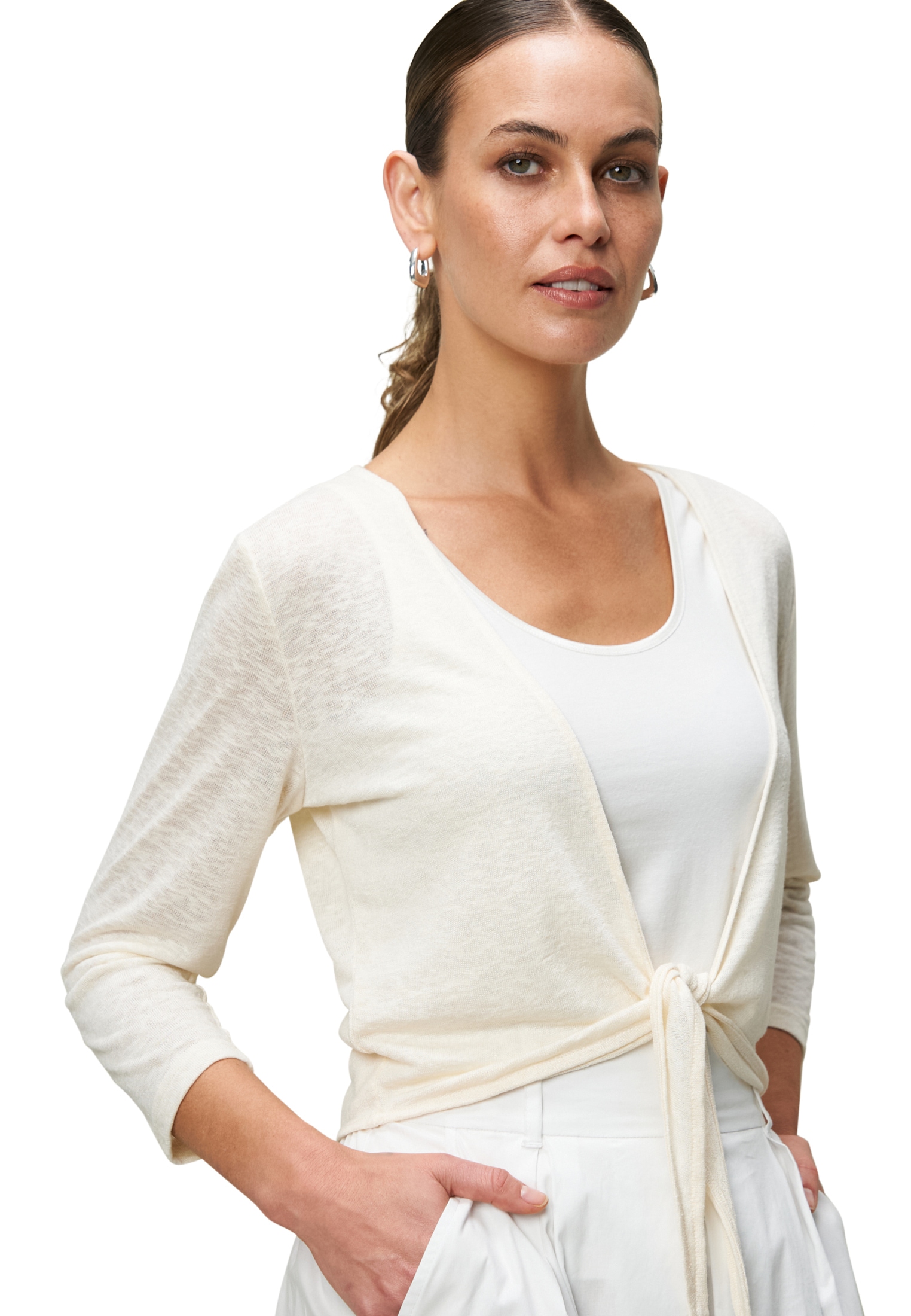 Zero Sweater »Strickjacke zum Binden«