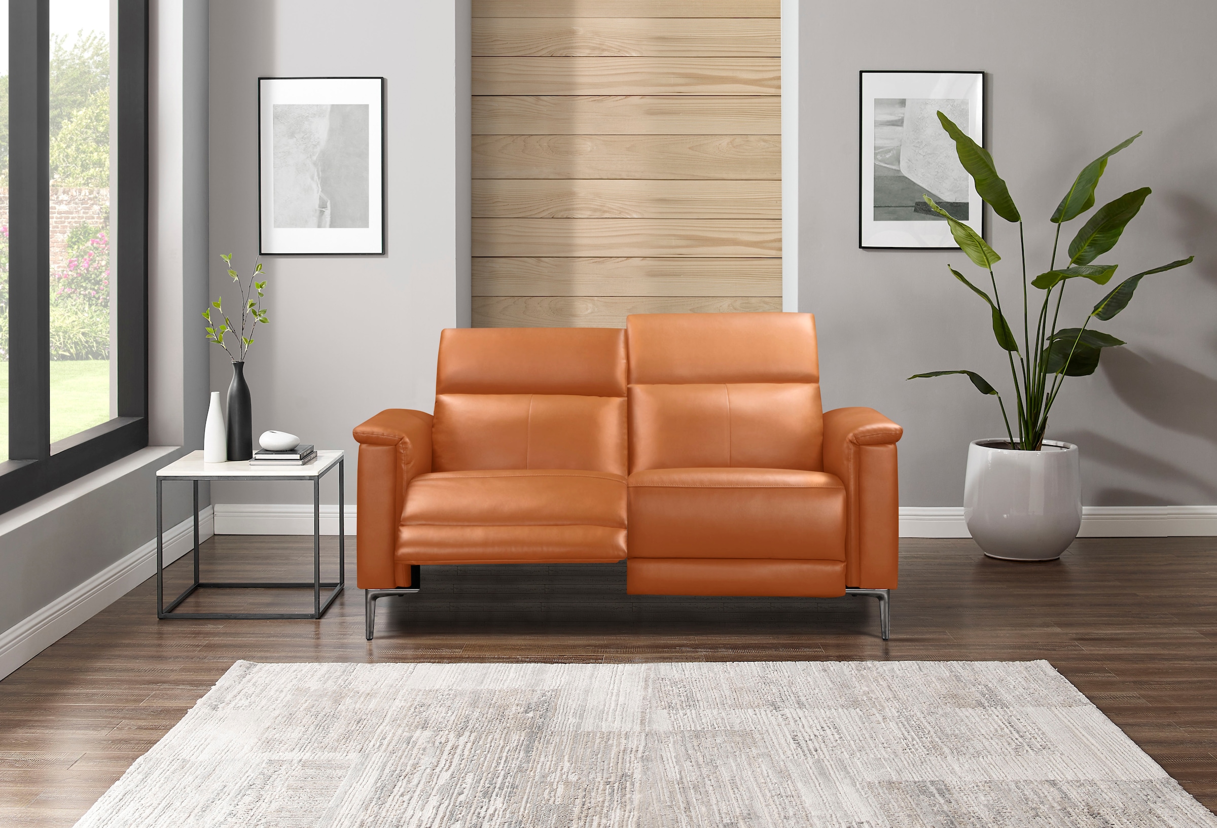 Places of Style 2-Sitzer »Lund«, manueller od. elektrischer Relaxfunktion und USB-A