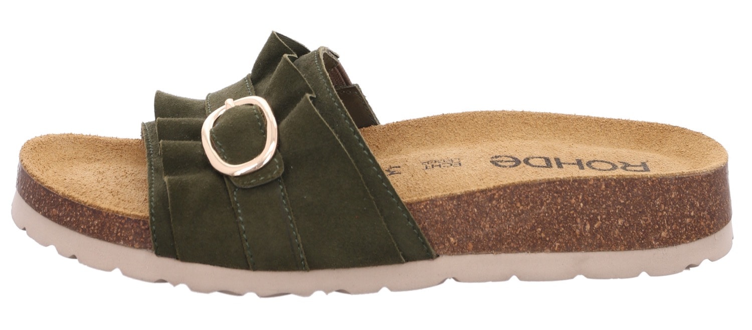 Rohde Pantolette »MILANO«, Sommerschuh, Strandschuh, Schlappen, Hausschuh mit Softfußbett