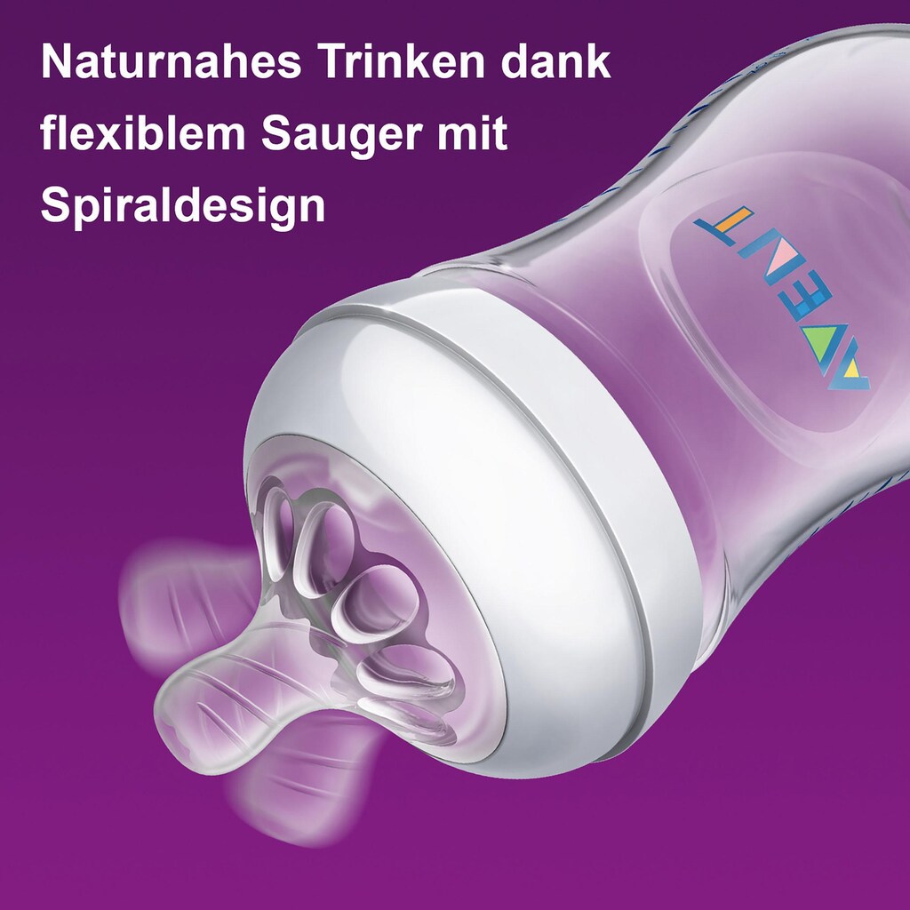 Philips AVENT Babyflasche »Natural Flasche SCF035/27«, (5 tlg., 2er-Pack)
