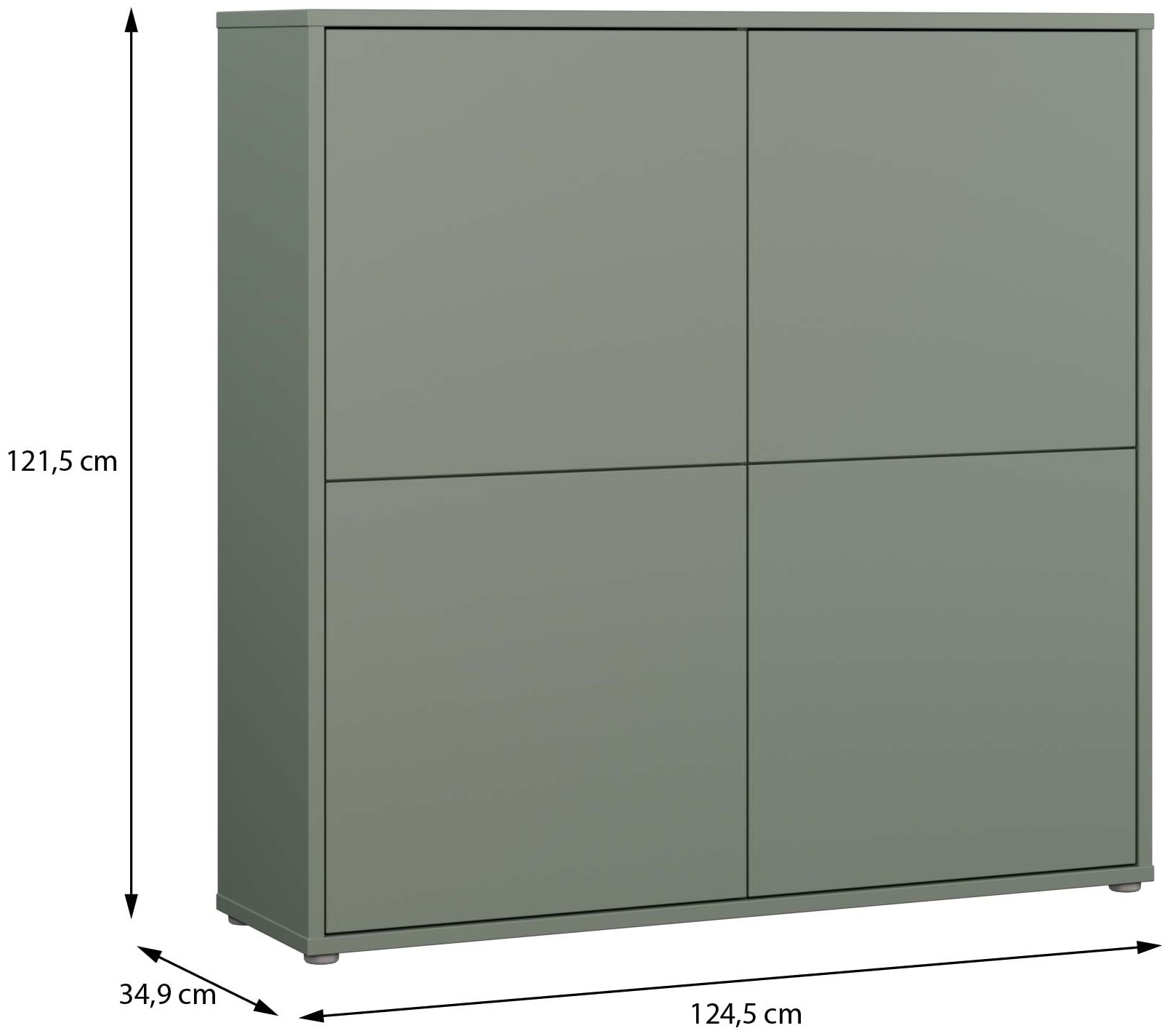 FORTE Highboard »Alice Springs« Grifflos,Push to open, Stauraum