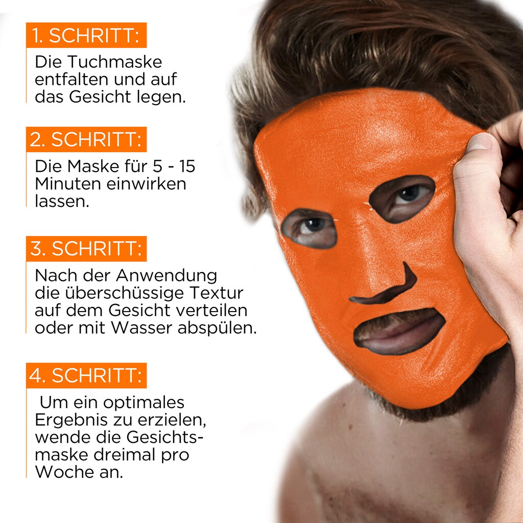 L'ORÉAL PARIS MEN EXPERT Gesichtsmasken-Set »Pure Charcoal und Hydra Energy«, (Set, 4 tlg.)