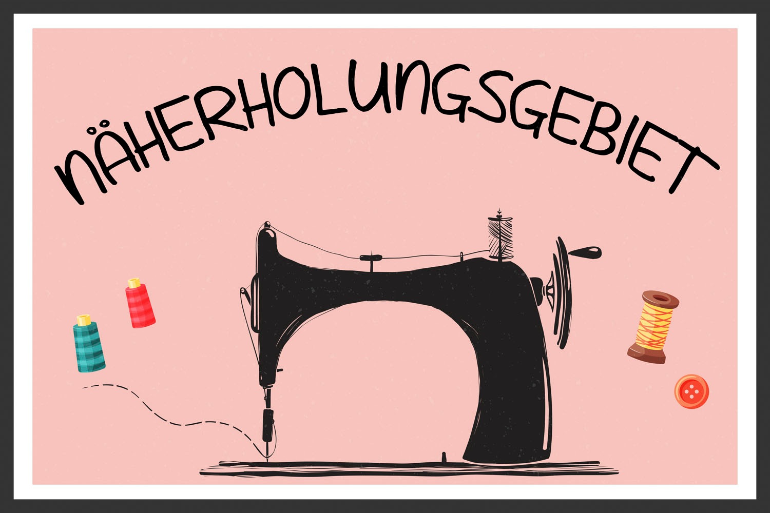queence Metallbild »Näherholungsgebiet«, Schriftzüge-Schriftzug, (1 St.), Stahlschild, Blechschild, Sprüche, Texte, witzig