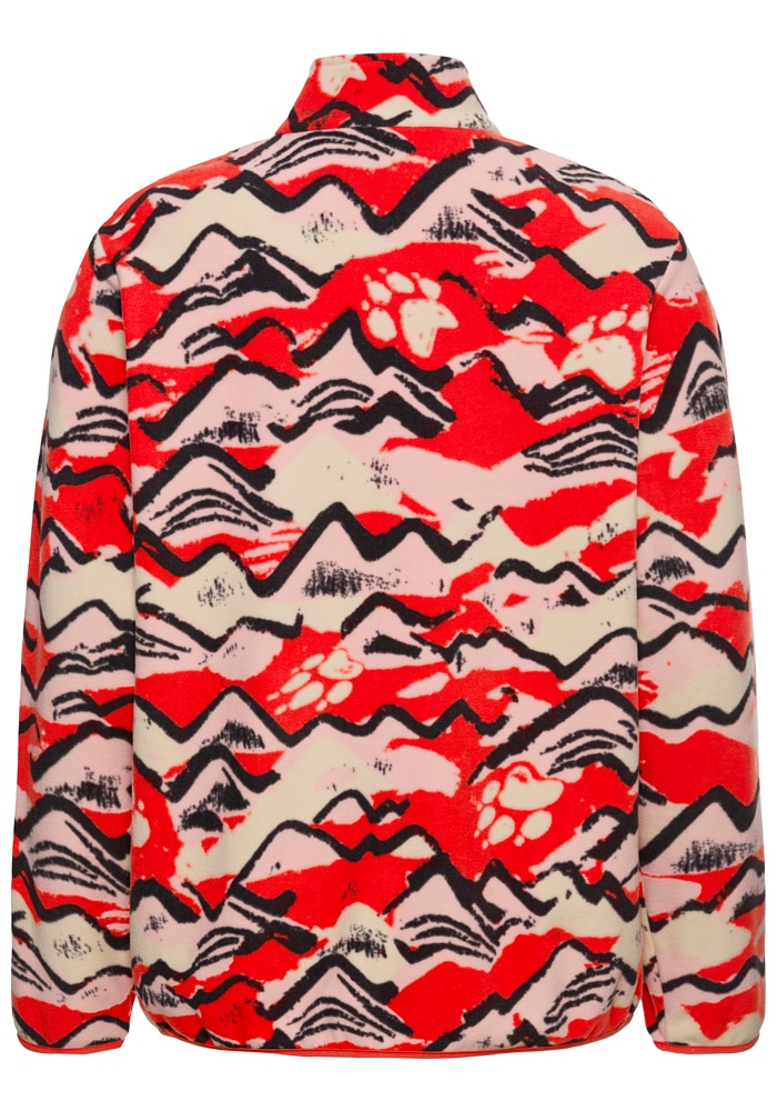 Jack Wolfskin Strickfleece-Pullover »PAW ERA 100 PRINT HZ W« aus Strickfleece, mit halbem Reißverschluss, mit Rundhalsausschnitt