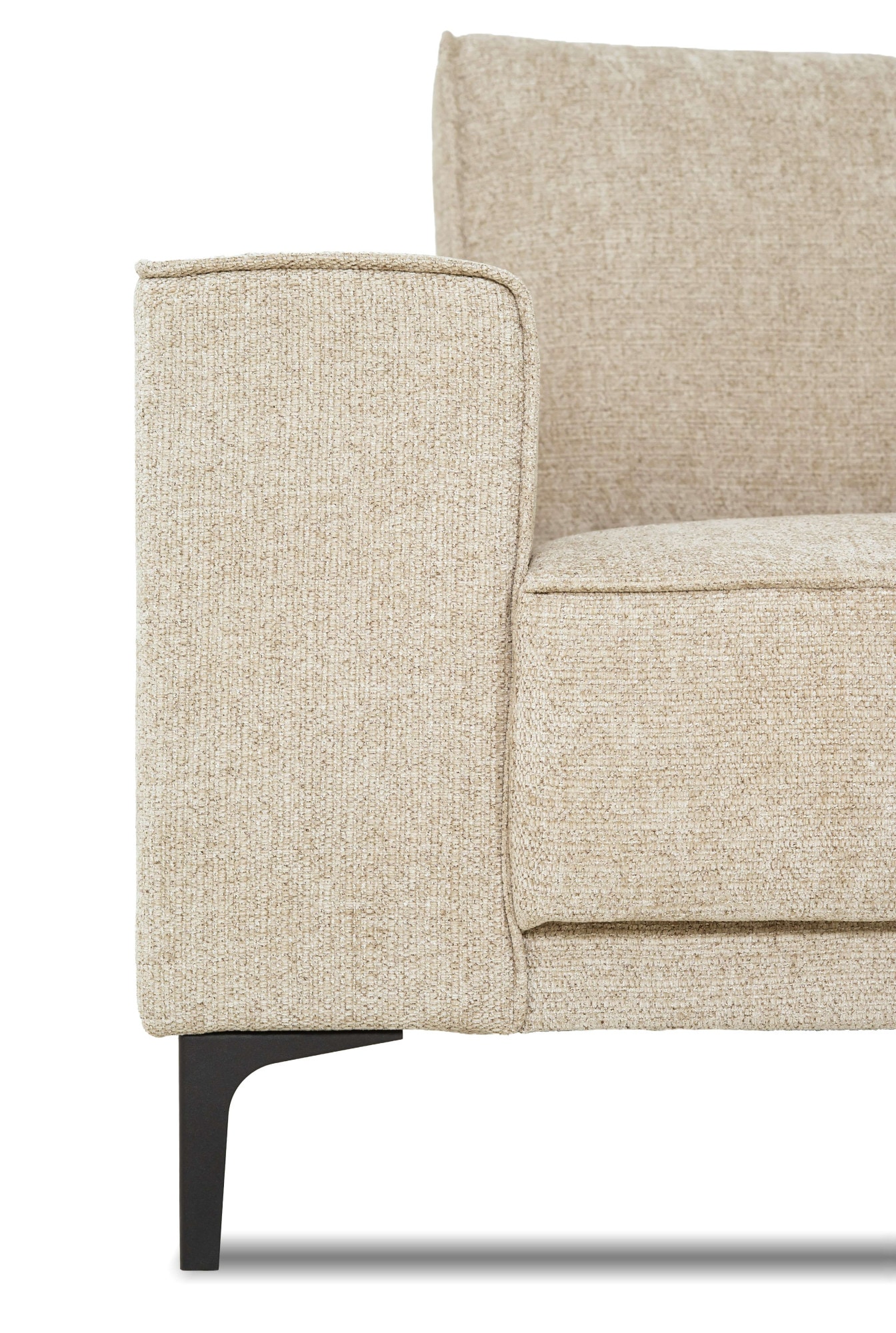 OTTO home 3-Sitzer »OLAND, B: 224 cm - Skandi-Design, Chenille-Bezug« Struktur, Flachgewebe, Luxus-Microfaser, Boucle